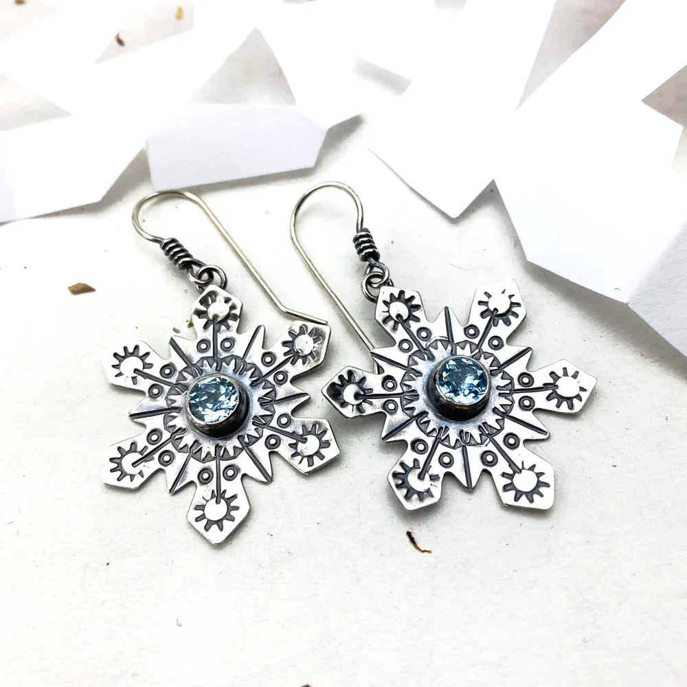 "Make it at Meltdown" Southwestern Snowflake Earrings