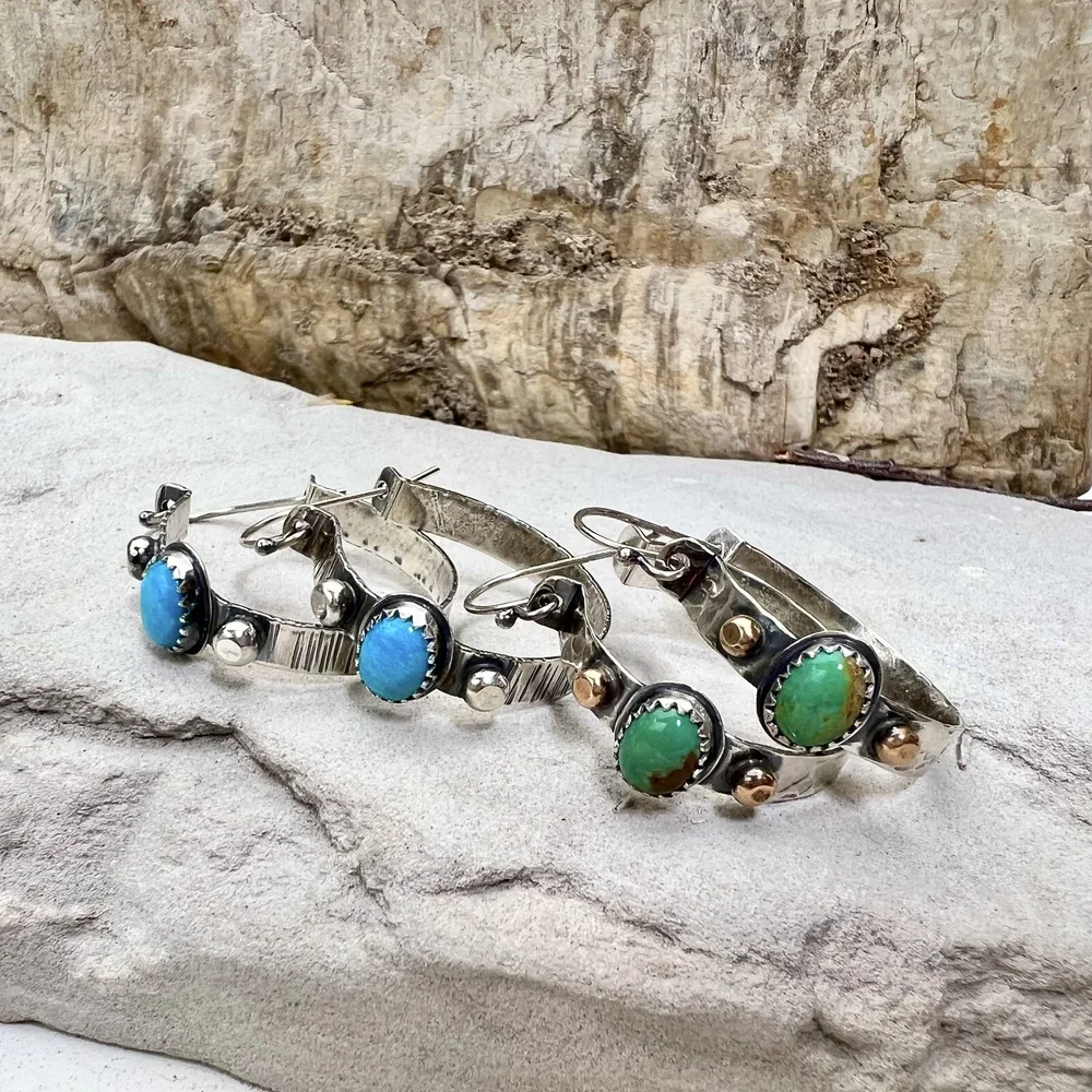 "Make it at Meltdown" Essential Turquoise Hoops