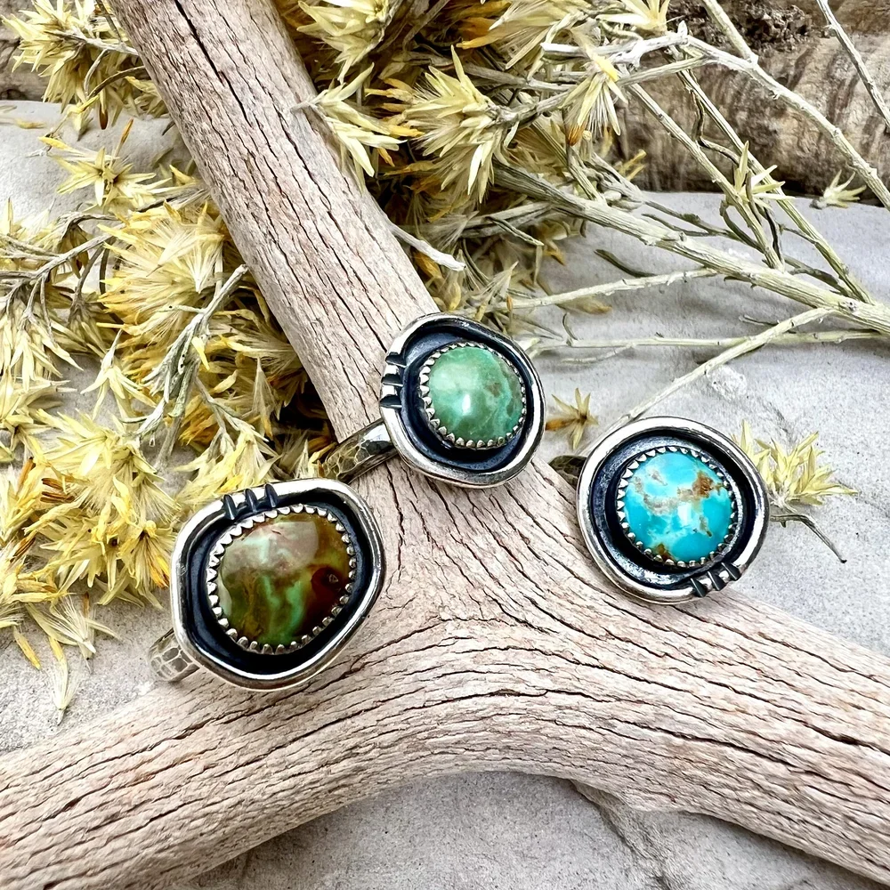 "Make it at Meltdown" Framed Turquoise Ring, petite edition