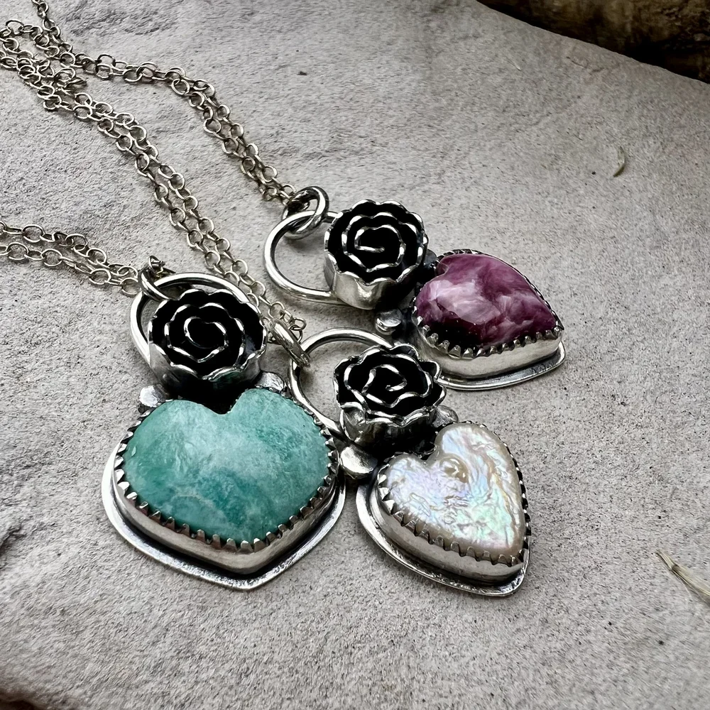 "Make it at Meltdown" Blooming Heart Pendant