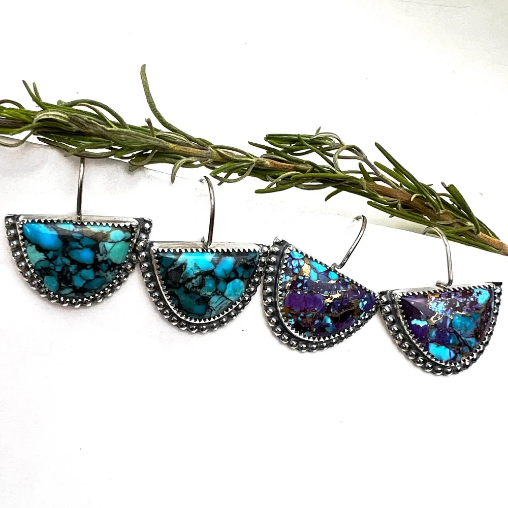 "Make it at Meltdown" Mojave Half Moon Earrings