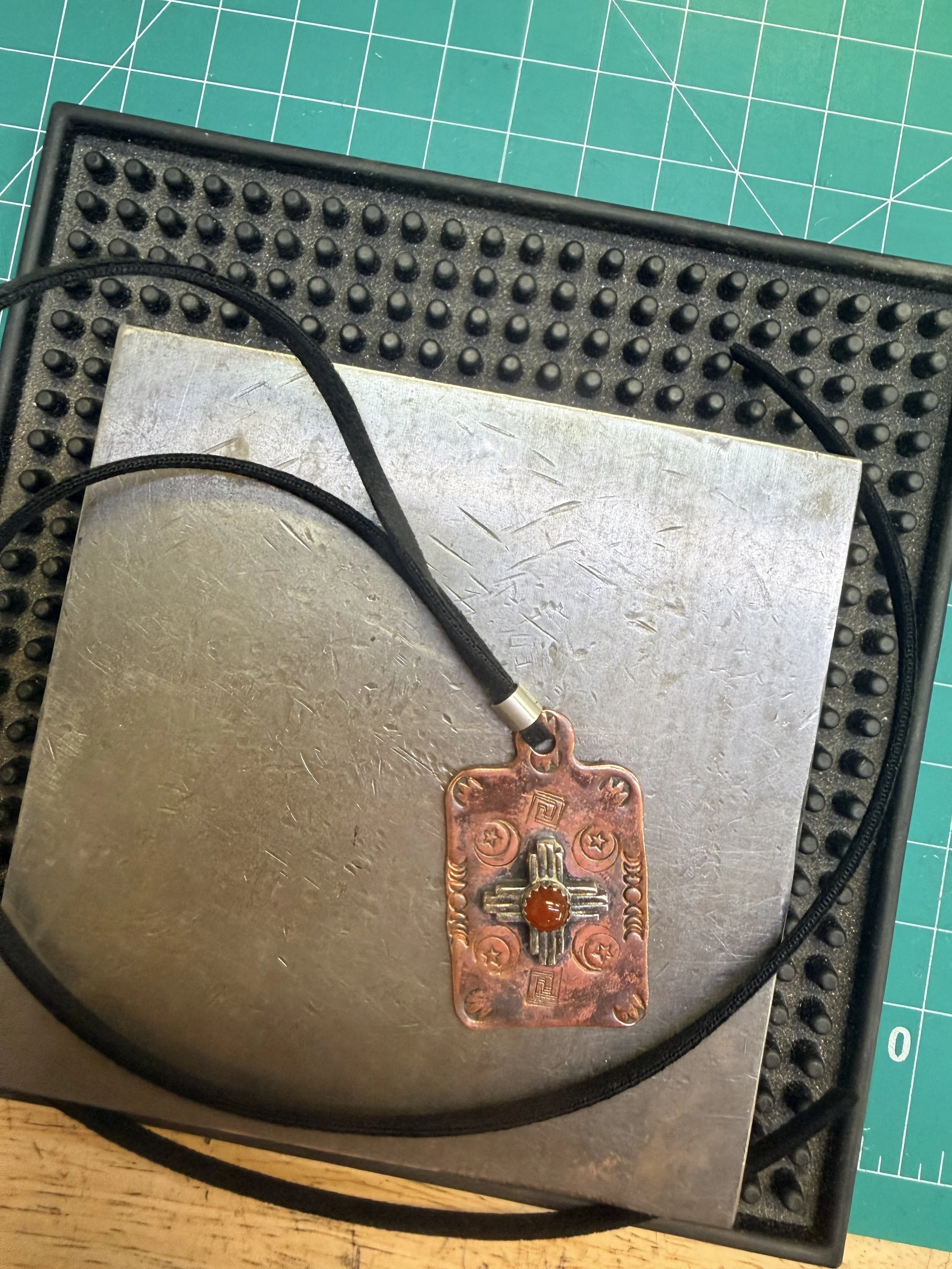 Stamped Zia Necklace Jewelry Making Class in Albuquerque | Summer Mini-Series at Meltdown Studio