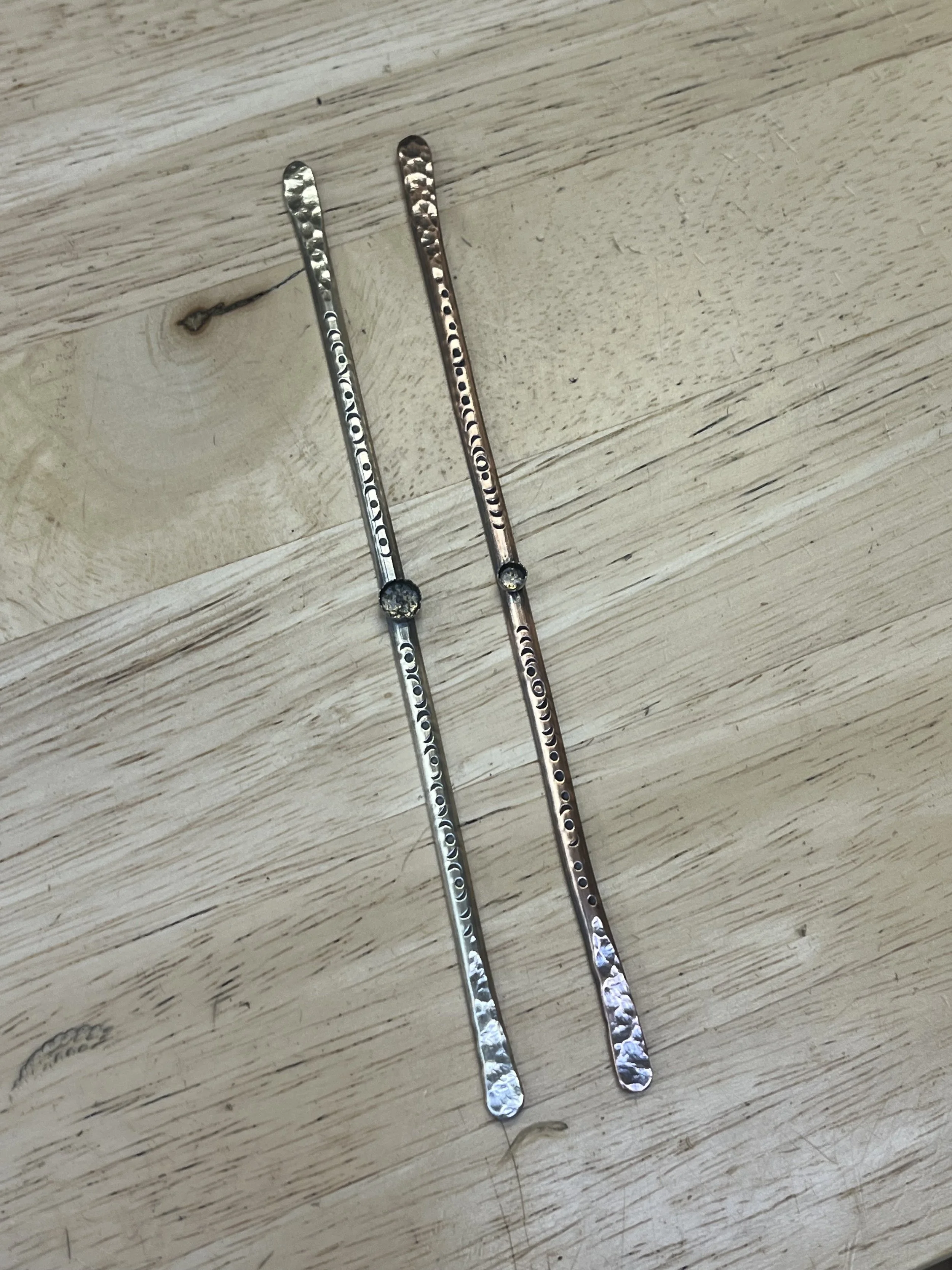 Finished cuff bars in private jewelry instruction Albuquerque