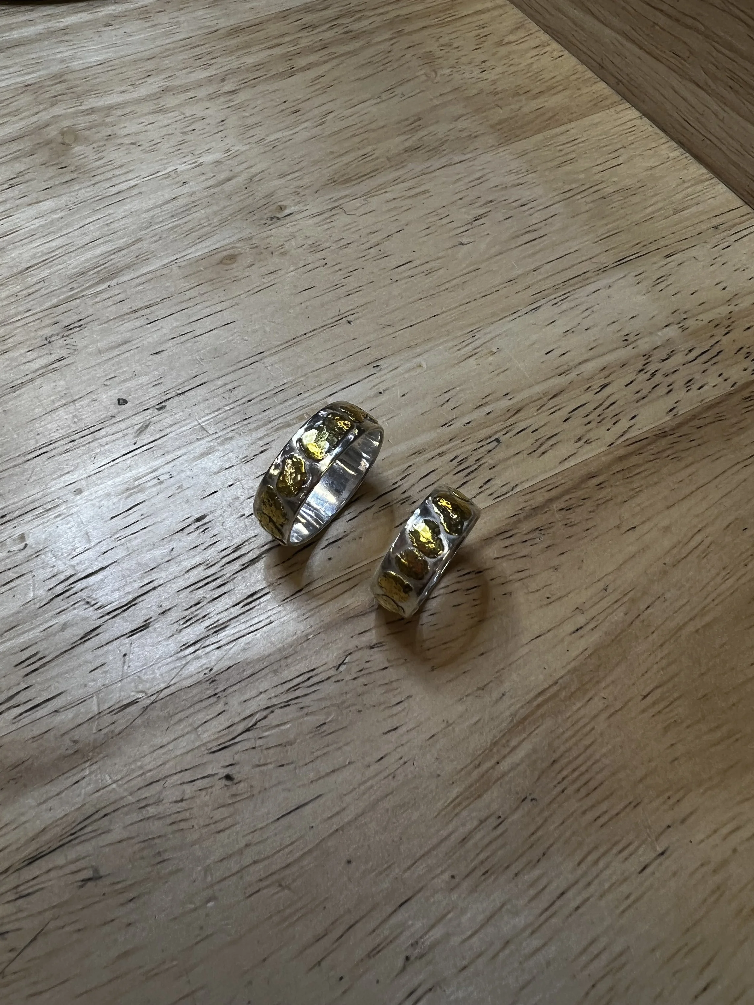 Handmade gold wedding rings private jewelry instruction Albuquerque