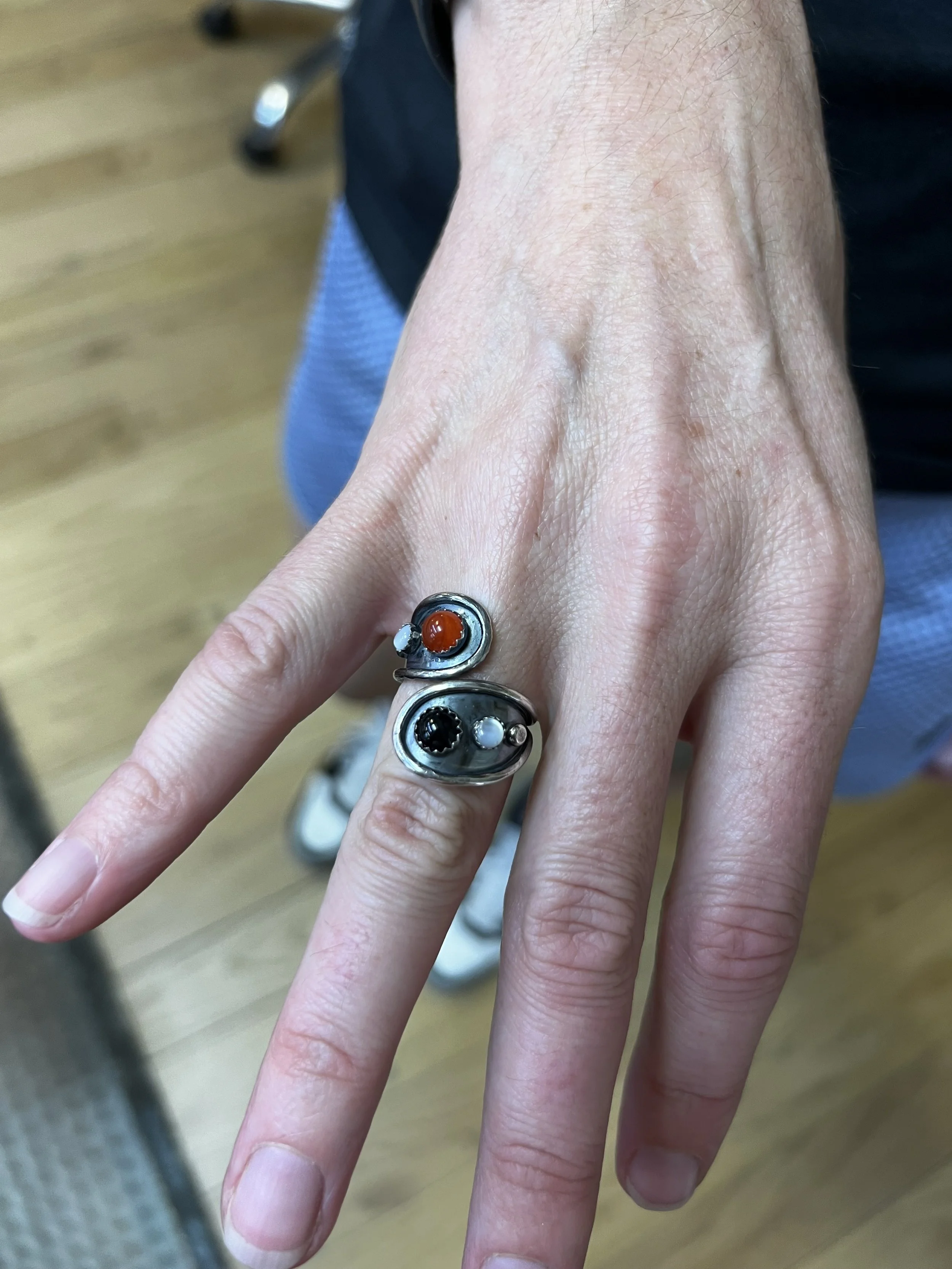 Teardrop Wrap Ring Jewelry Making Class in Albuquerque: Creating a Ring with Movement and Intention