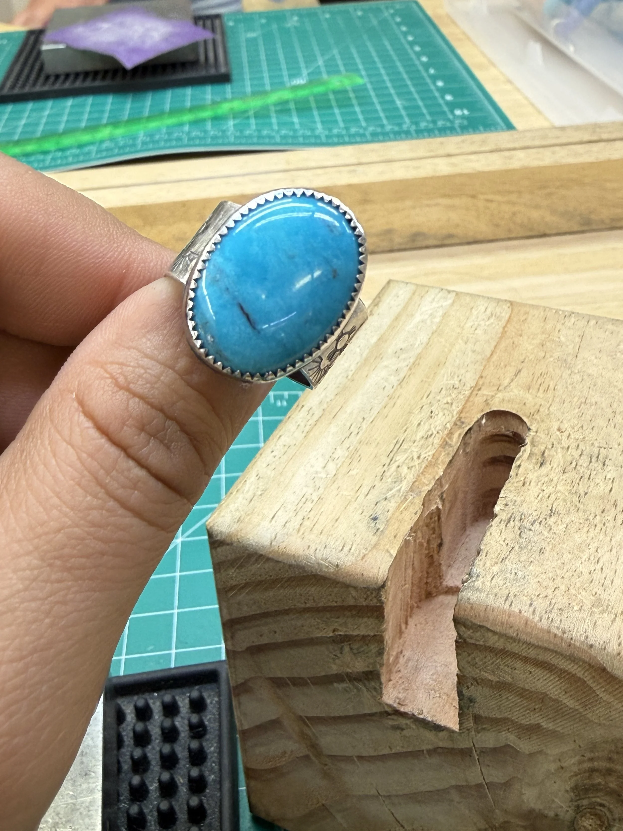 Stone selection for turquoise ring class Albuquerque