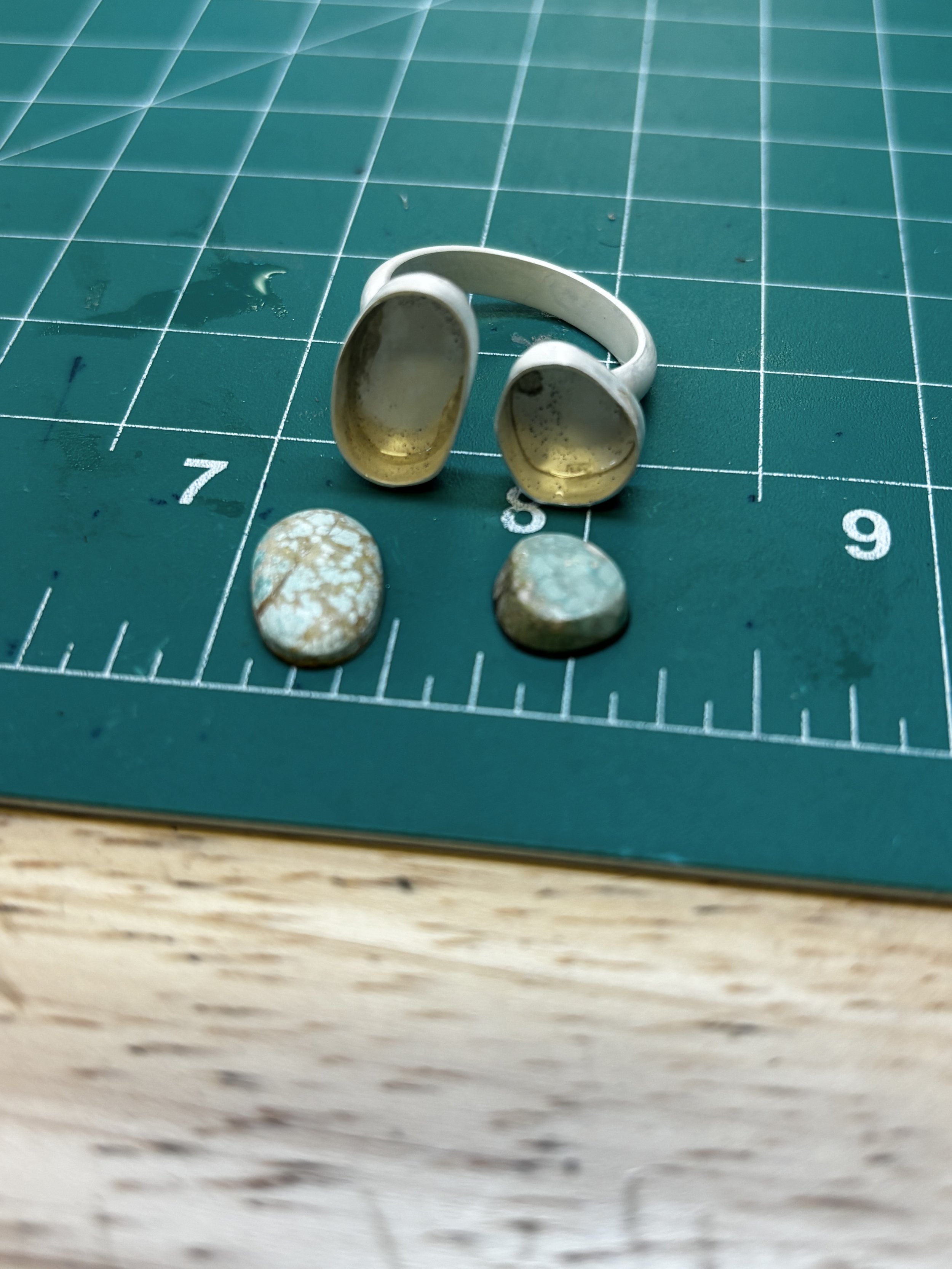 Double ring assembly in turquoise ring class Albuquerque