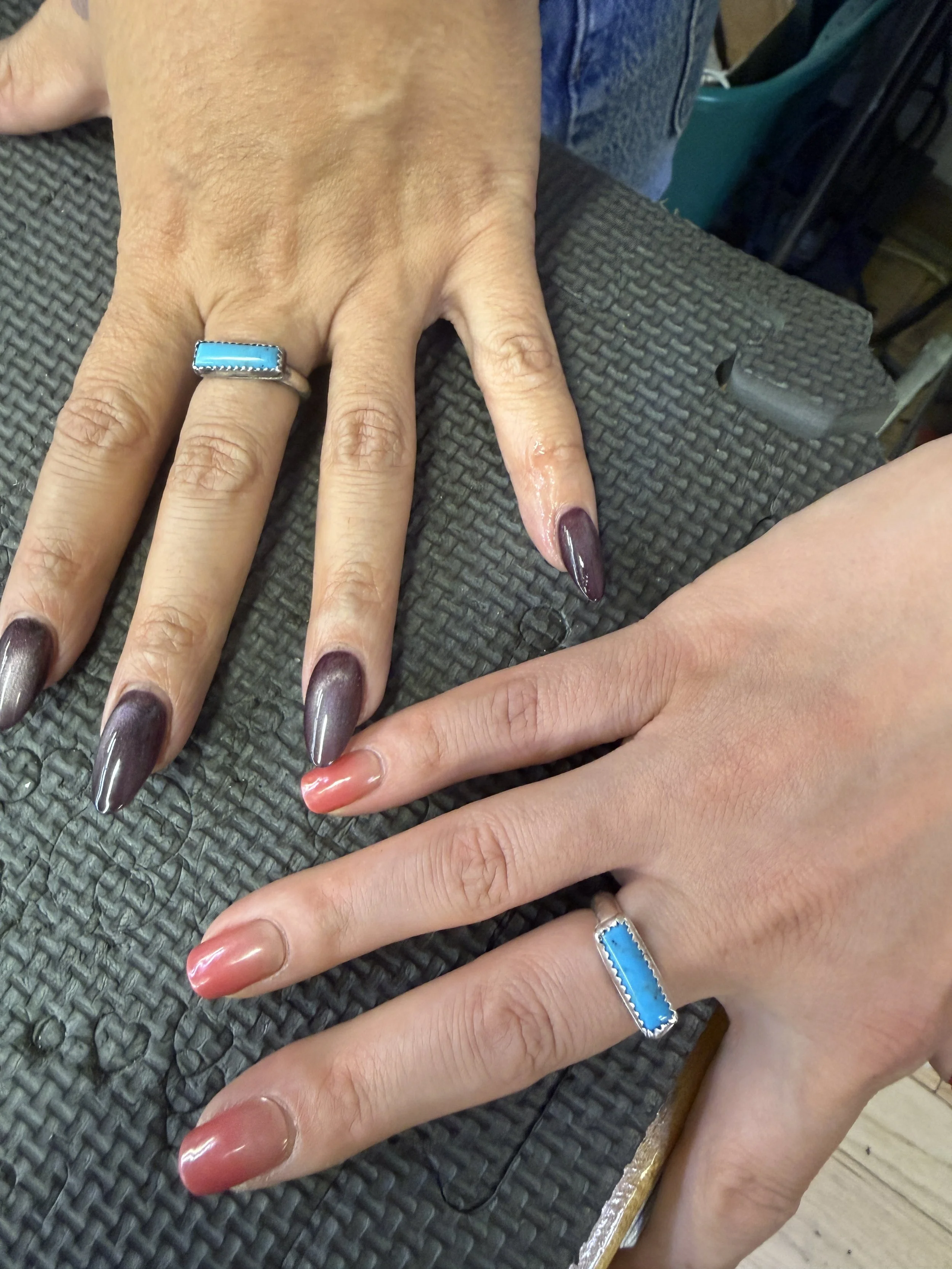 Turquoise Horizon Ring Jewelry Making Class in Albuquerque: A Bright Line of Turquoise