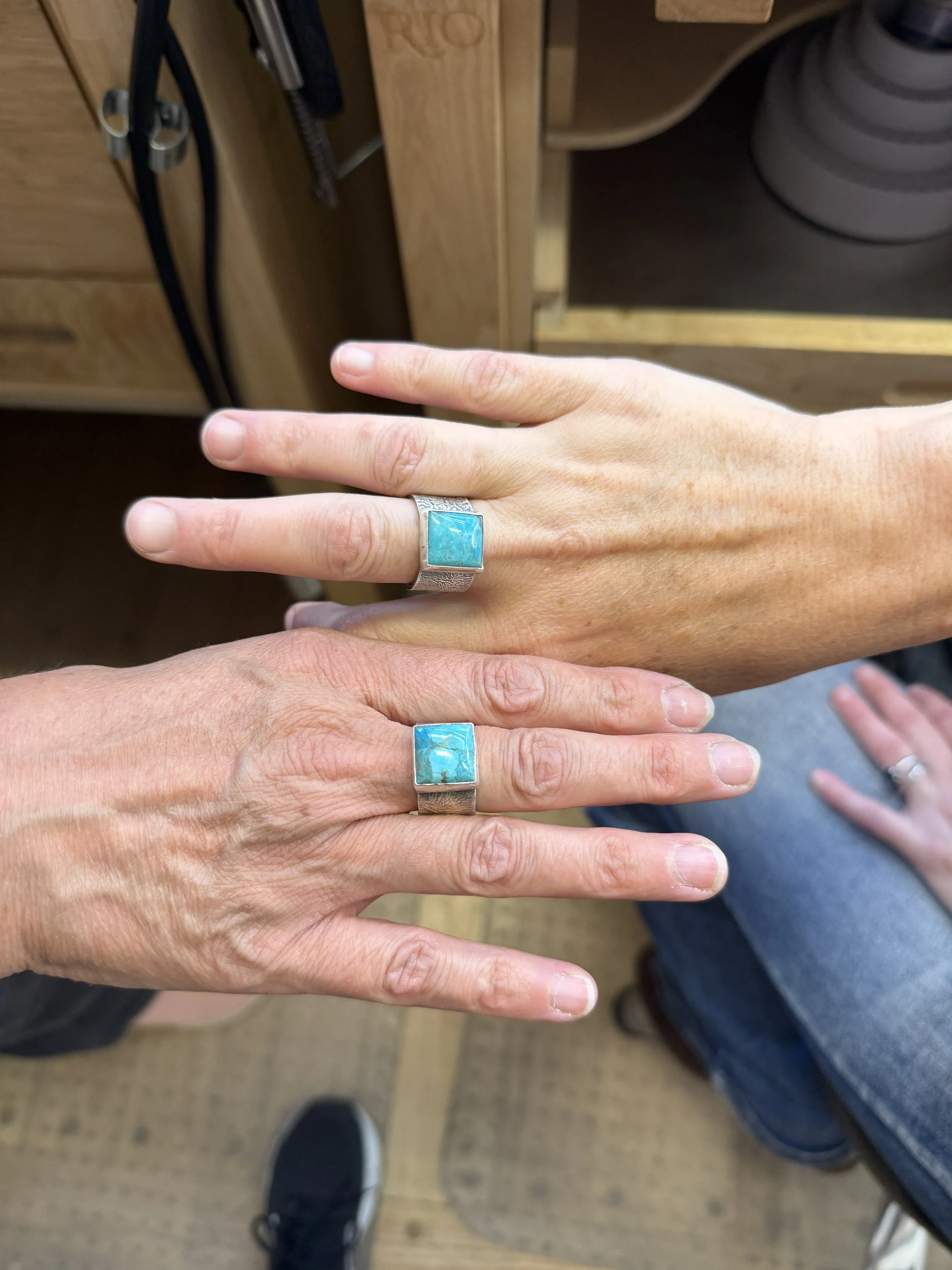 A Weekend of Silversmithing: Reticulated Turquoise Ring Class in Albuquerque