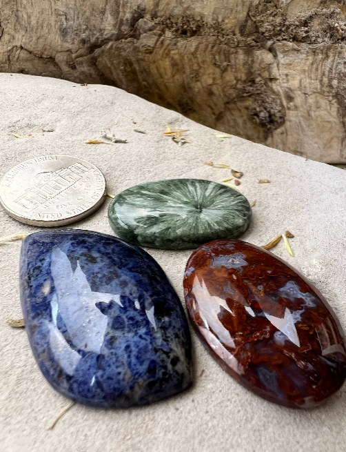 Deep blue lapis lazuli with natural gold-colored pyrite flecks