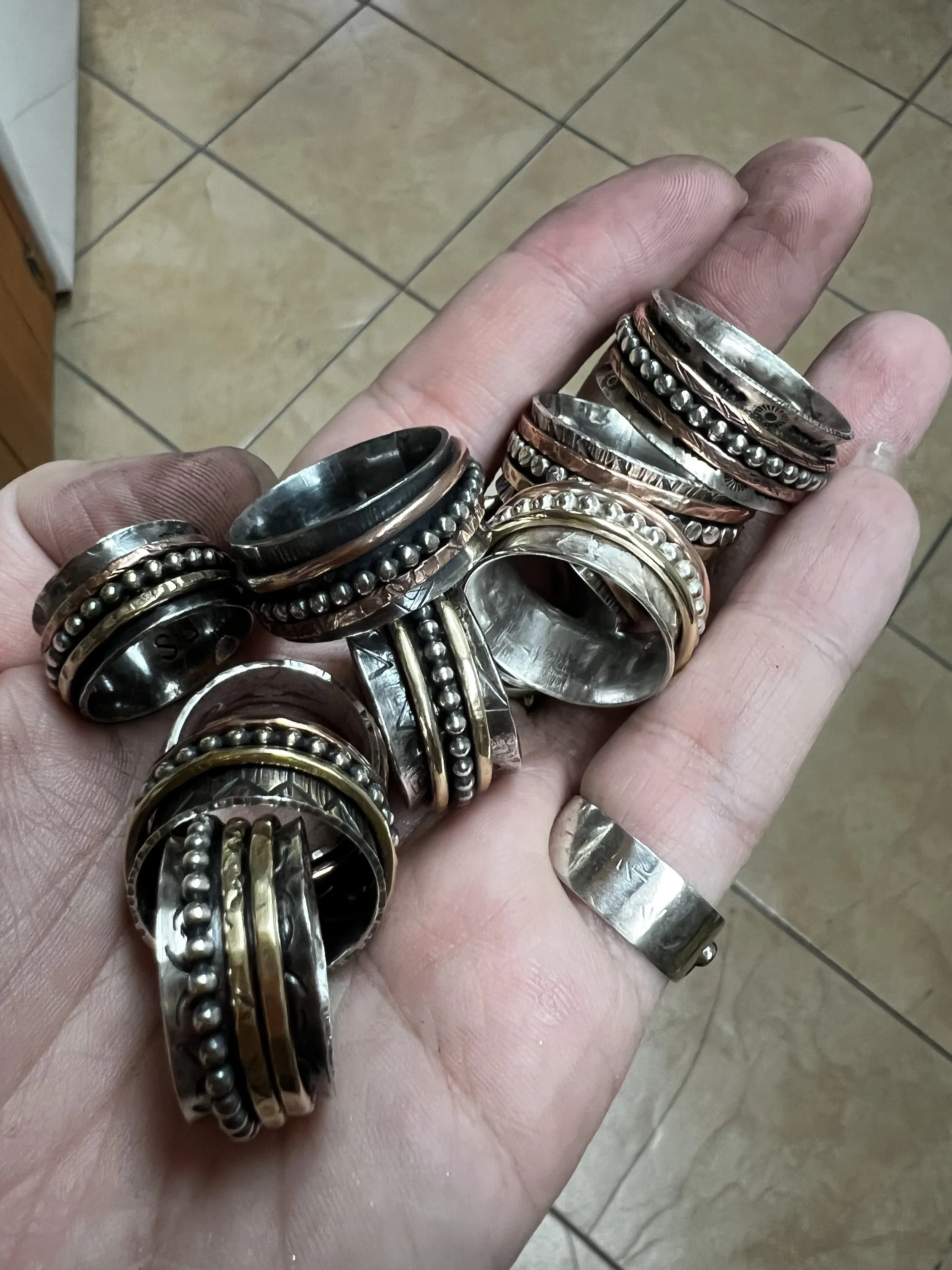 Spinner rings made by students