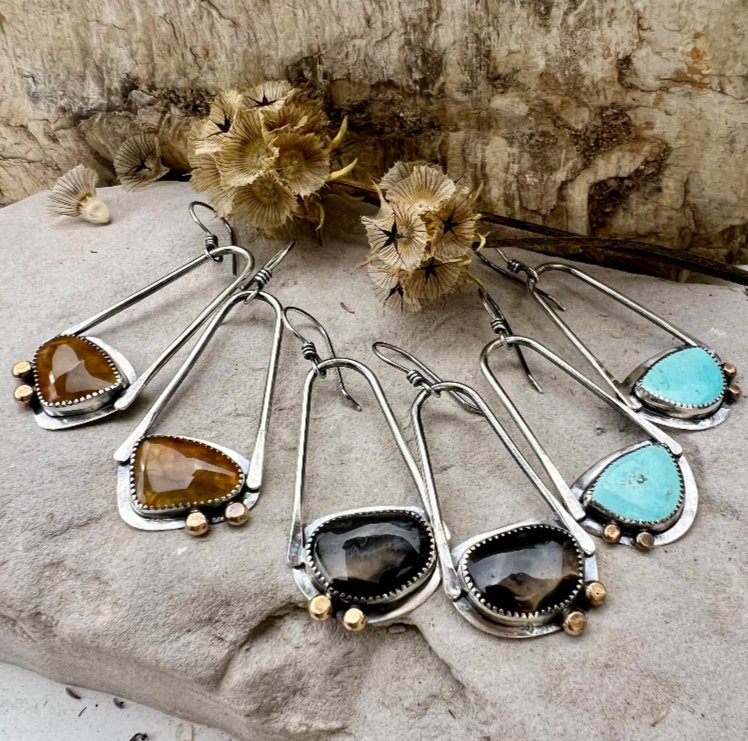 "Make it at Meltdown" Desert Stone Drop Earrings