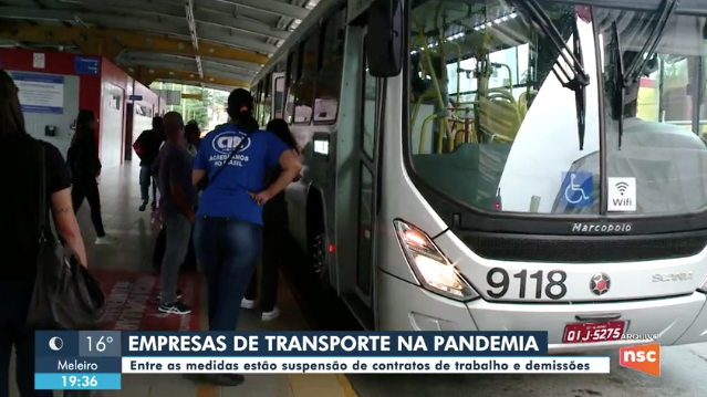 Com proibição do transporte coletivo em SC, empresas adotam medidas para reduzir despesas
