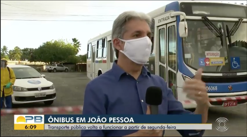 Coronavírus: ônibus de transporte público de João Pessoa retornam 6 de julho