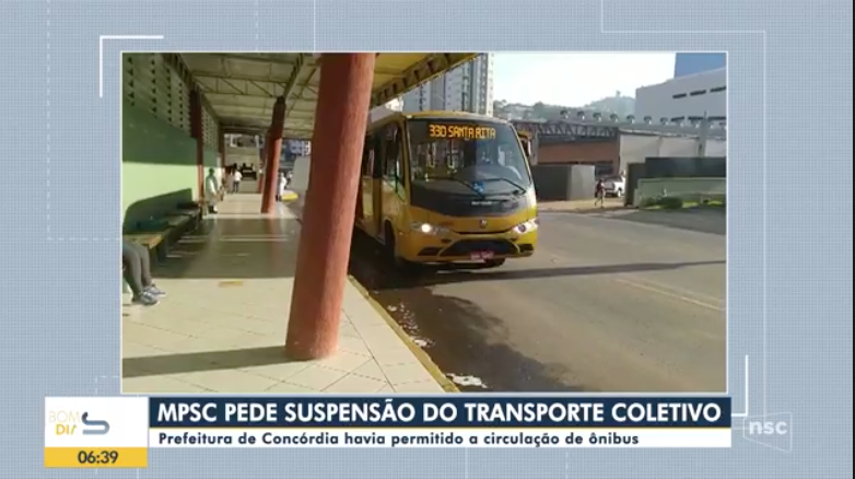 MPSC pede suspensão de transporte coletivo em Concórdia