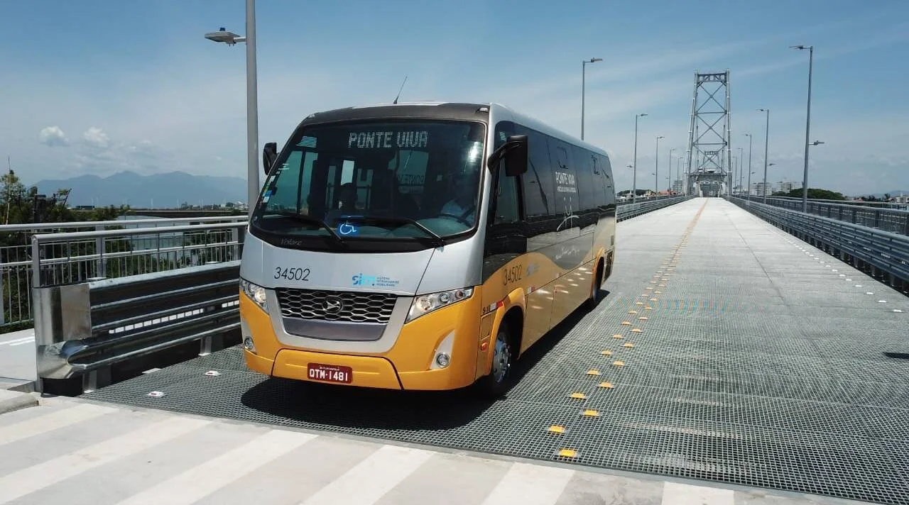 Linha Ponte Viva, em Florianópolis, volta a operar segunda (26) com tecnologia anti-Covid-19 nos ônibus