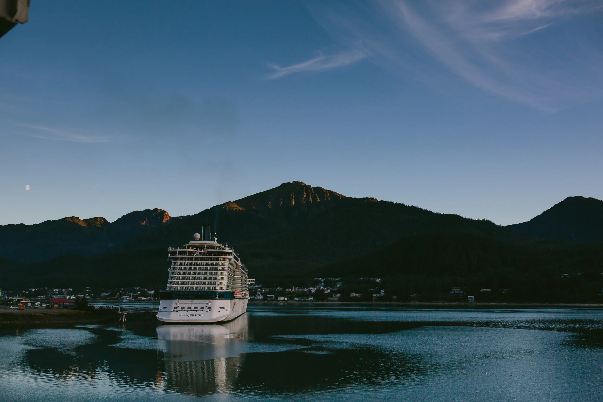 after dinner we went to deck seven starboard to watch the sun set.