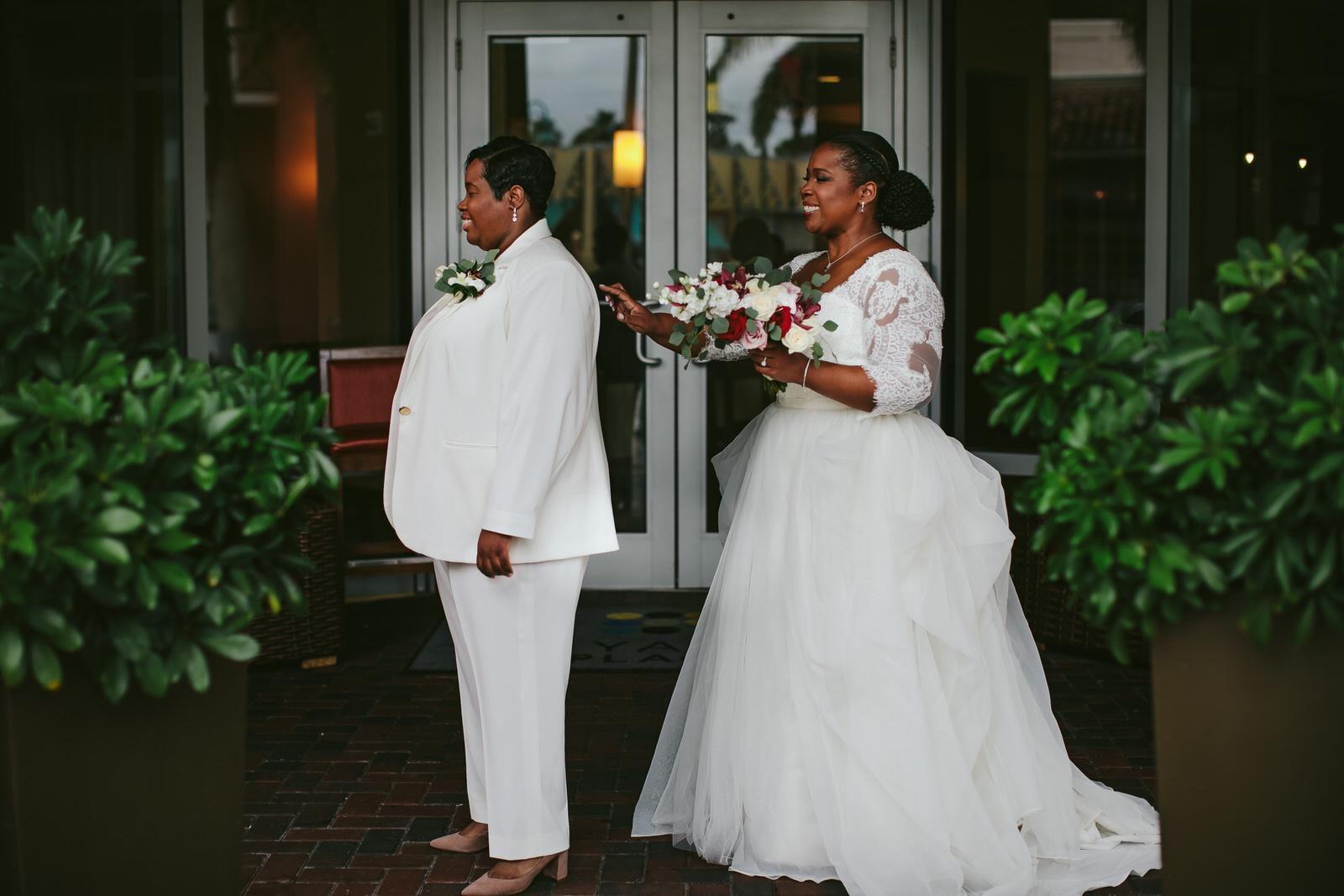 first-look-lgbtq-wedding-delray-beach-florida-tiny-house-photojpg