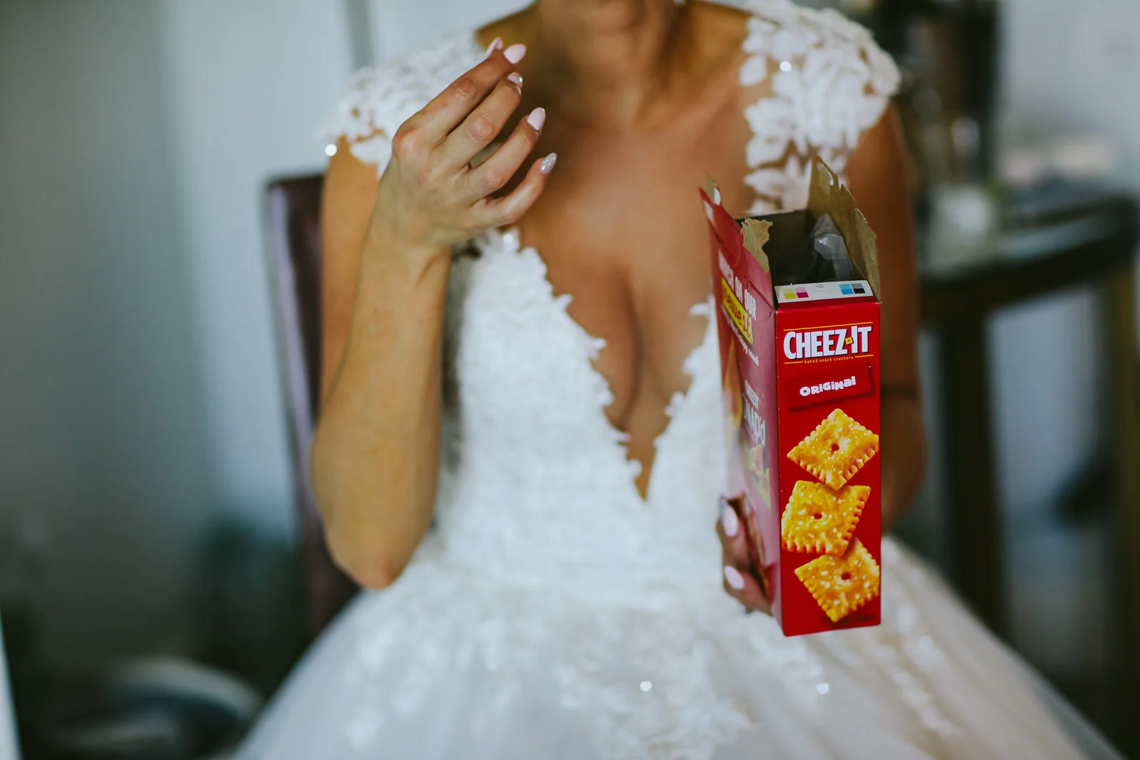 Bride and Groom Key Biscayne Ritz Carlton Wedding Cheez It