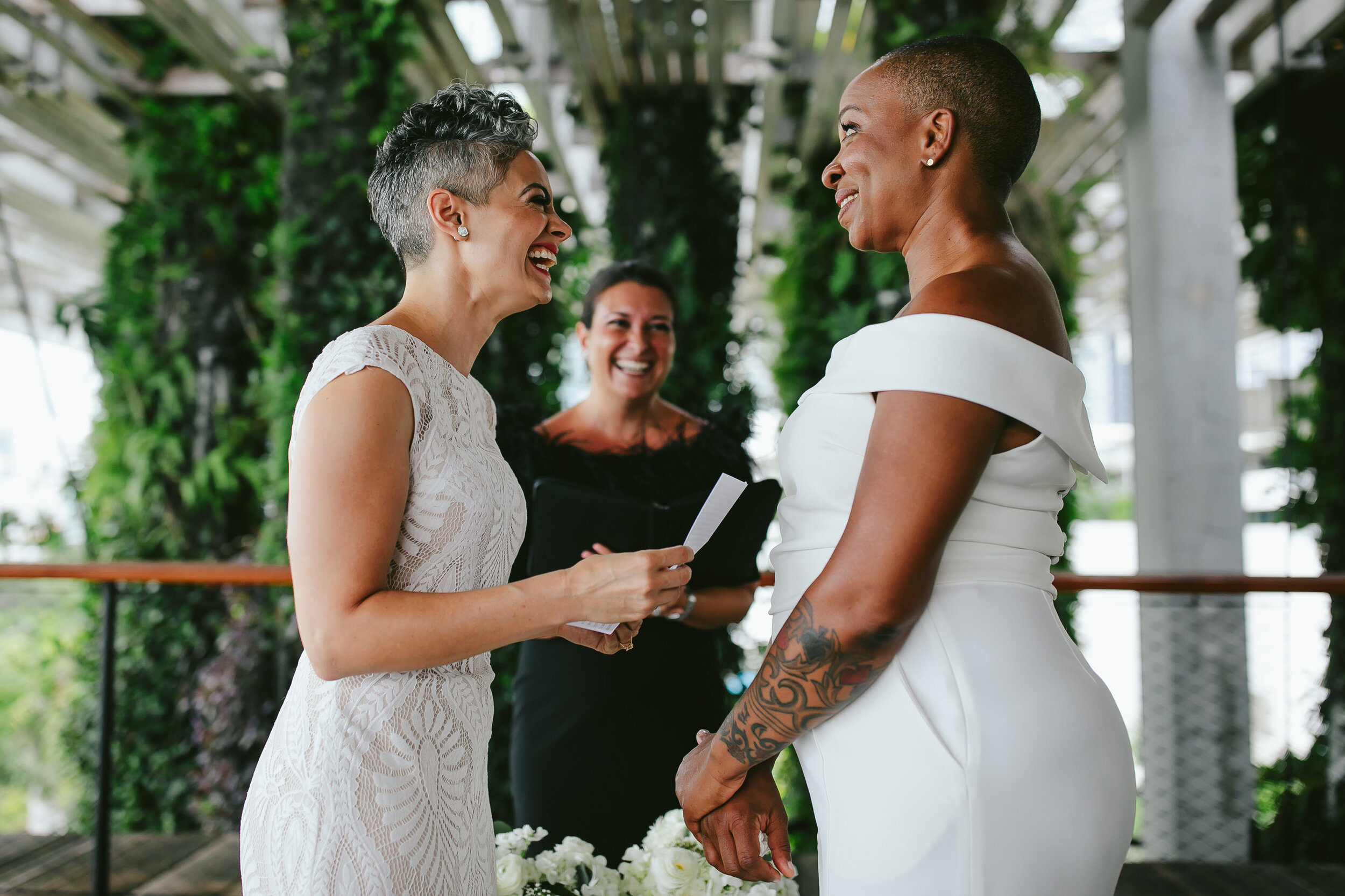 Emotional Elopement Ceremony Two Brides Miami
