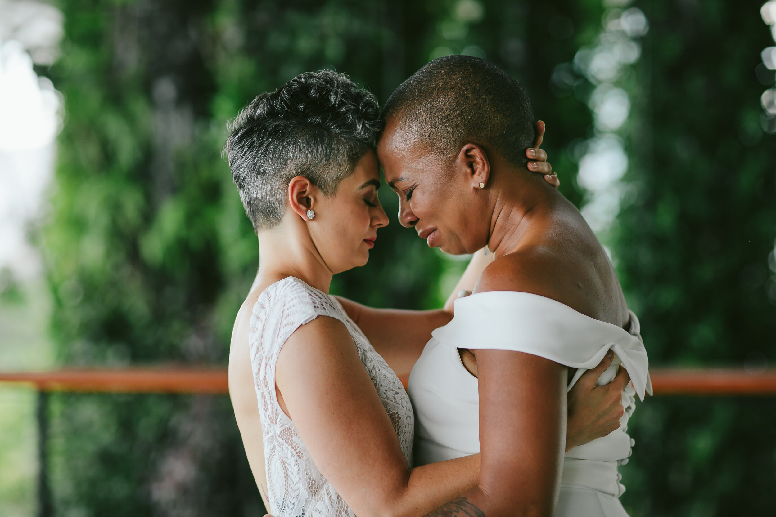 Emotional Moment LGBTQ Wedding Miami