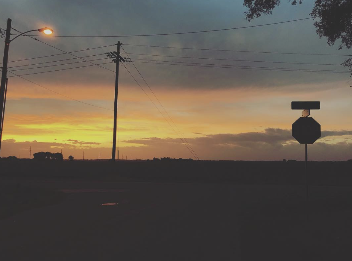 Early morning sunrise in Lawrence, Kansas.