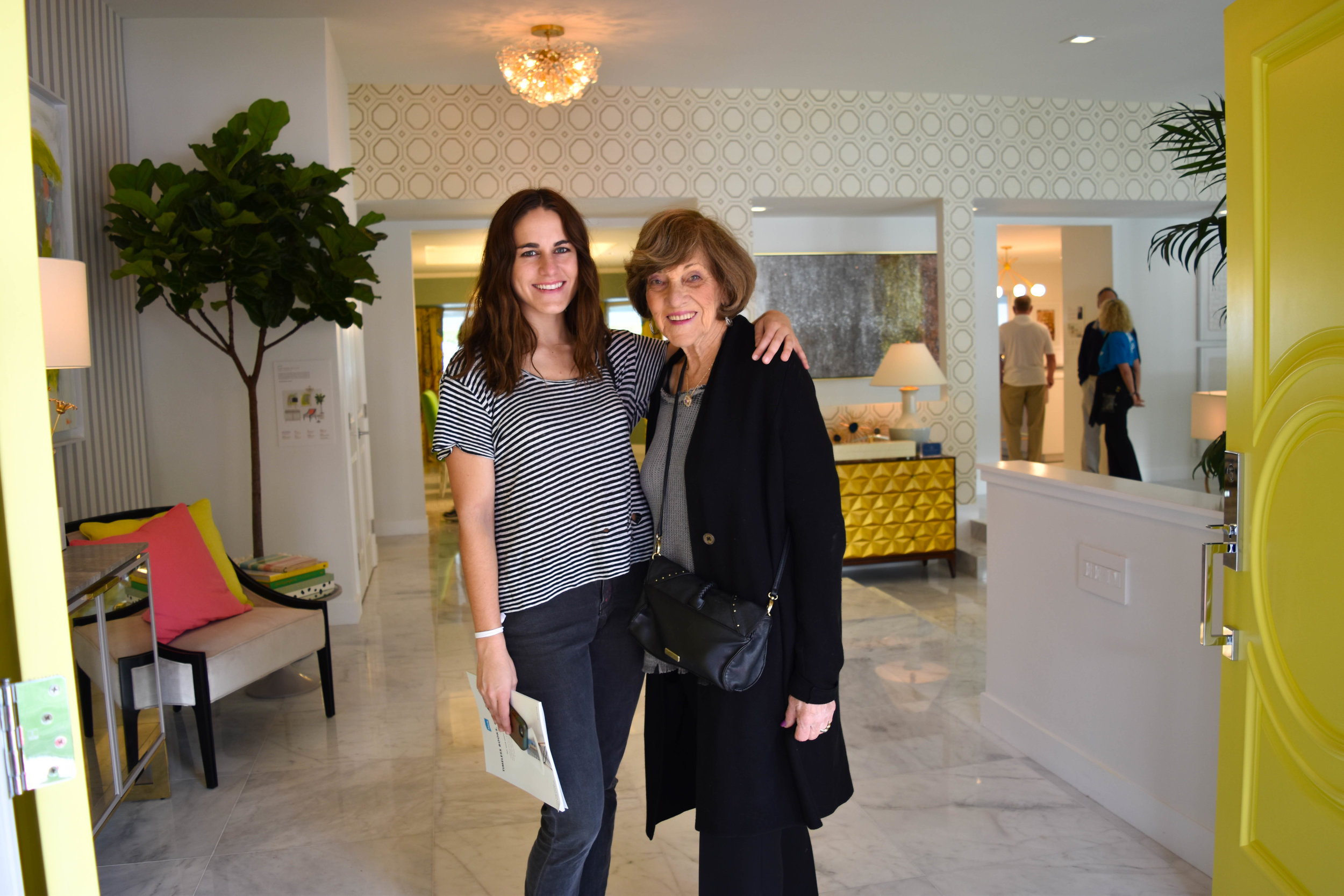 Carley & Grandma Gen at the Modernism Week Show House