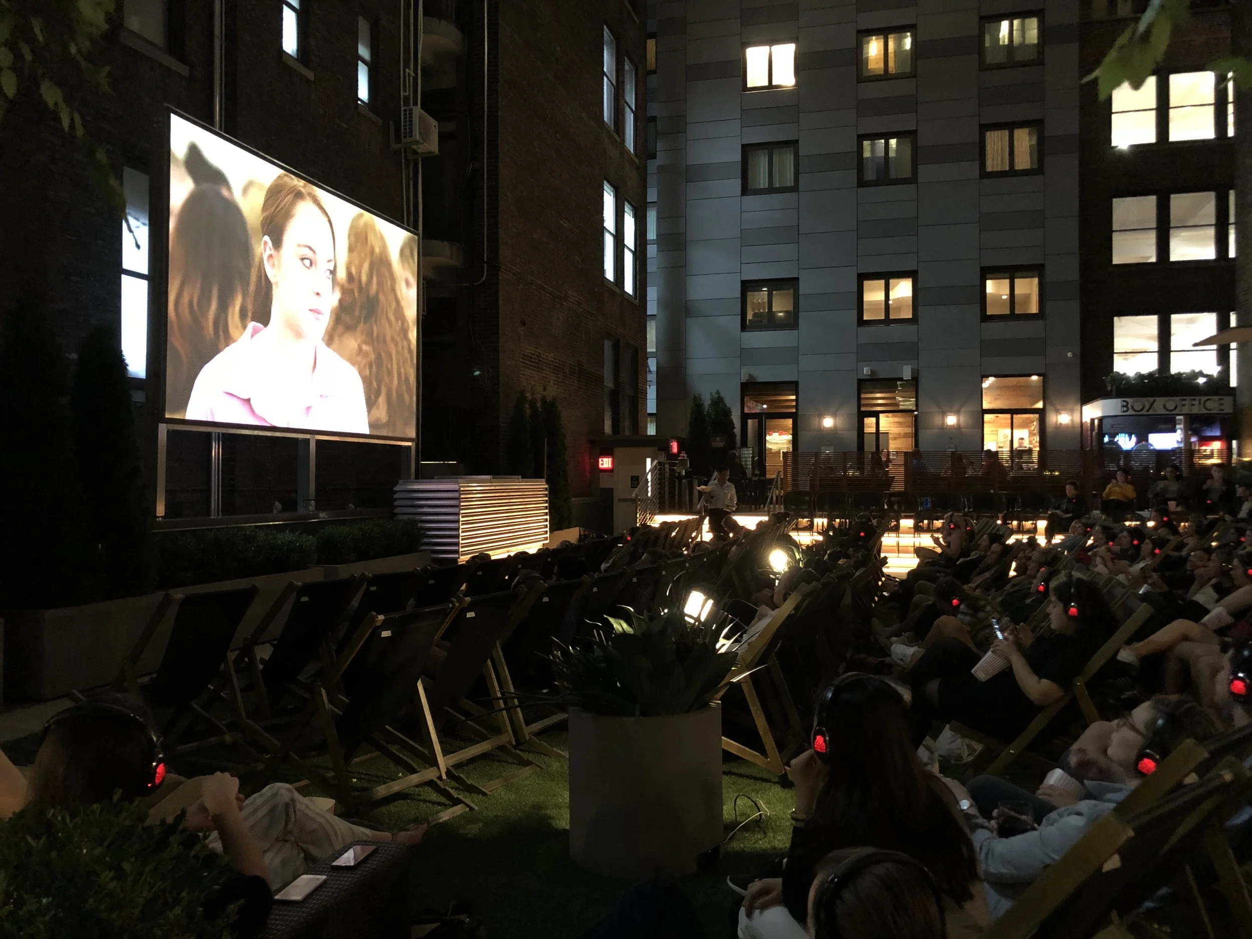 Photo taken by Samantha McHenry, Rooftop Cinemas NYC, September 2018.