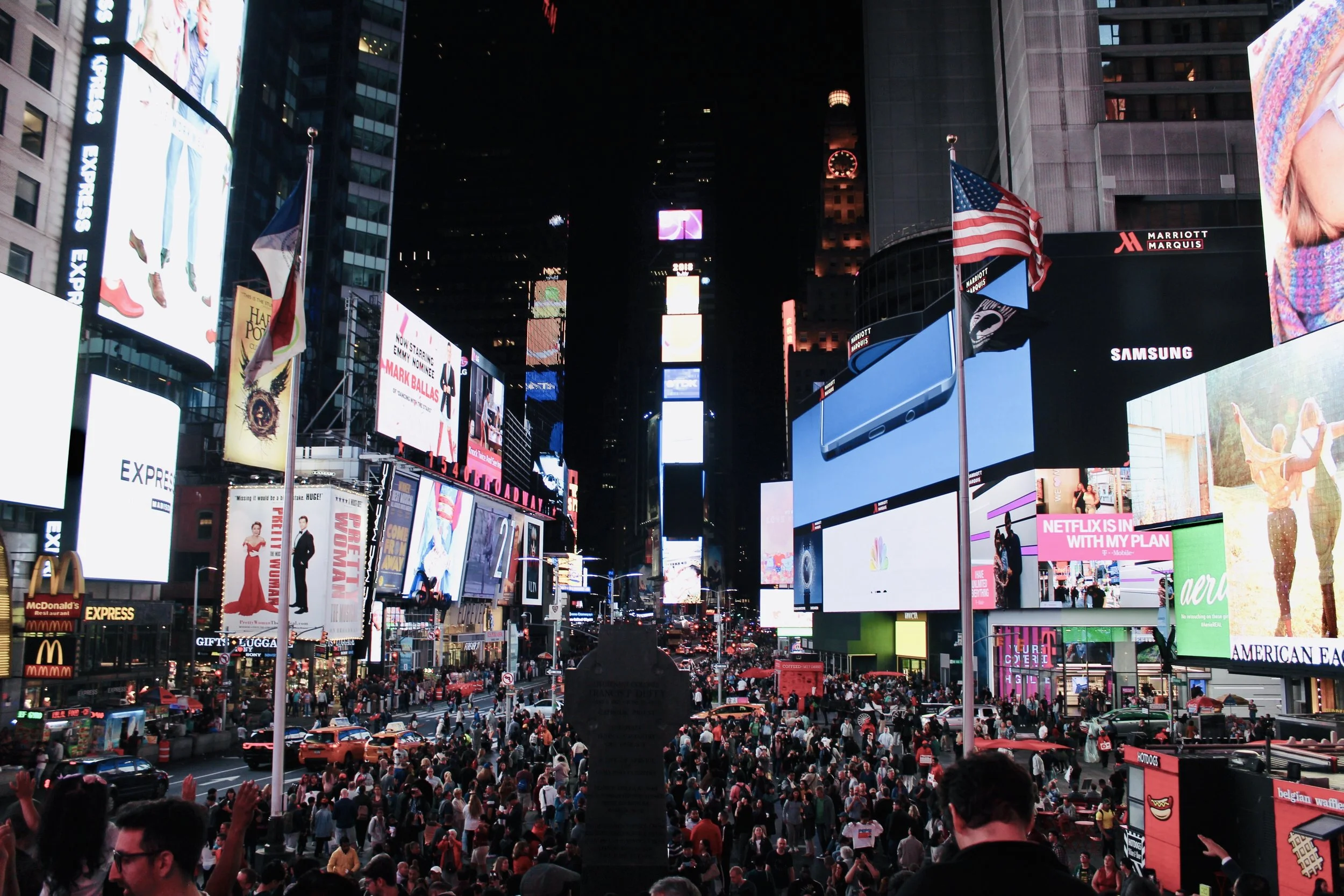 Photo taken by Sara Kreski, Times Square, October 2018.