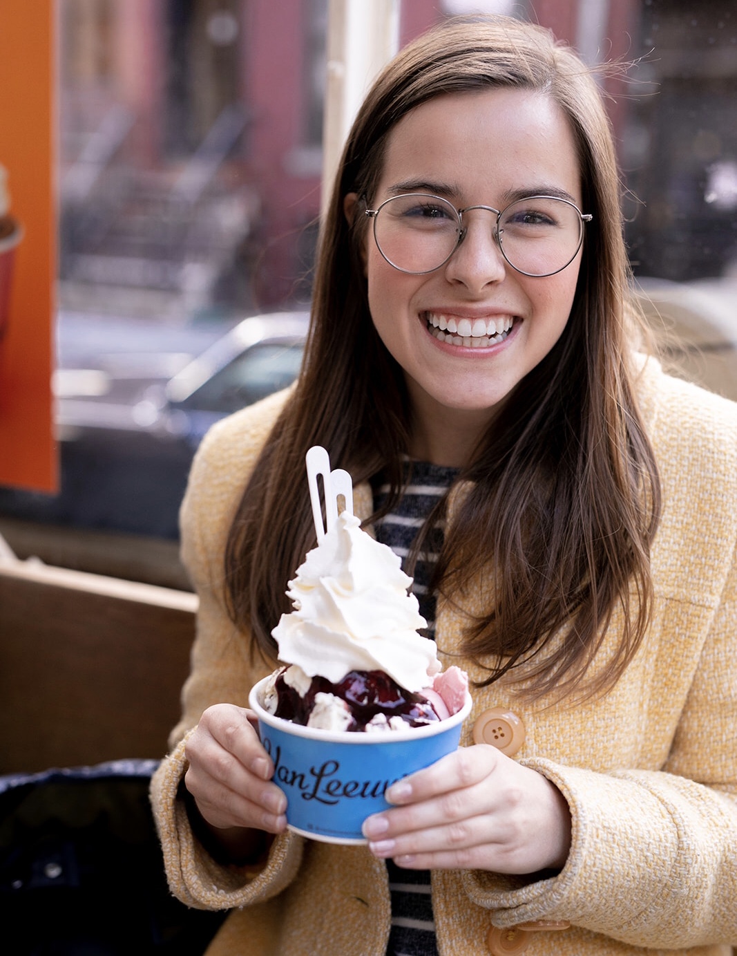 Image of Sara Kreski and Van Leeuwen’s Ice Cream, taken by Jenni Johnson Photography, 2019.