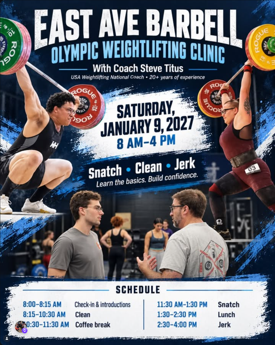 Olympic Weightlifting Clinic with Coach Steve Titus