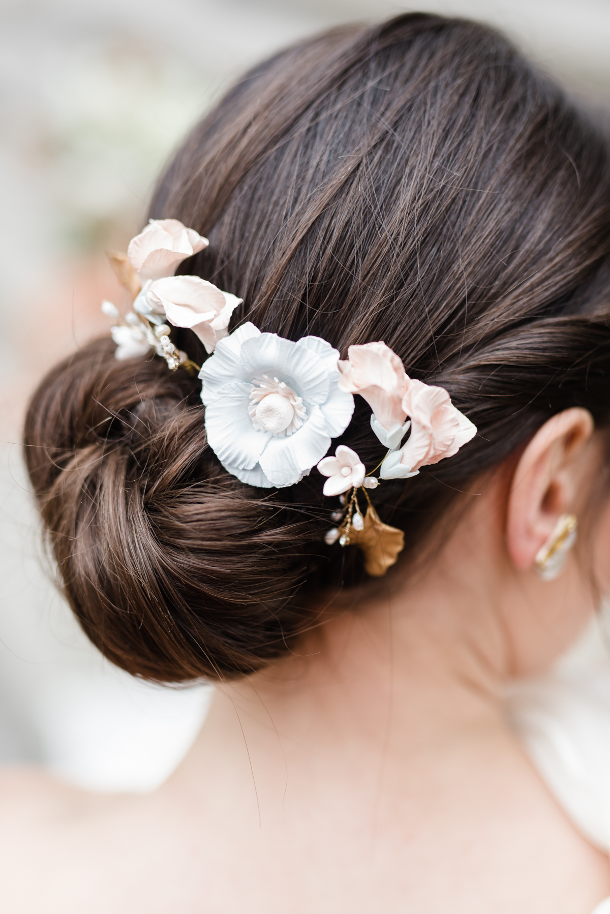 Classic Bridal Up-Do with Hair Accessories | Simply Charming Socials | Atlanta Wedding Planner