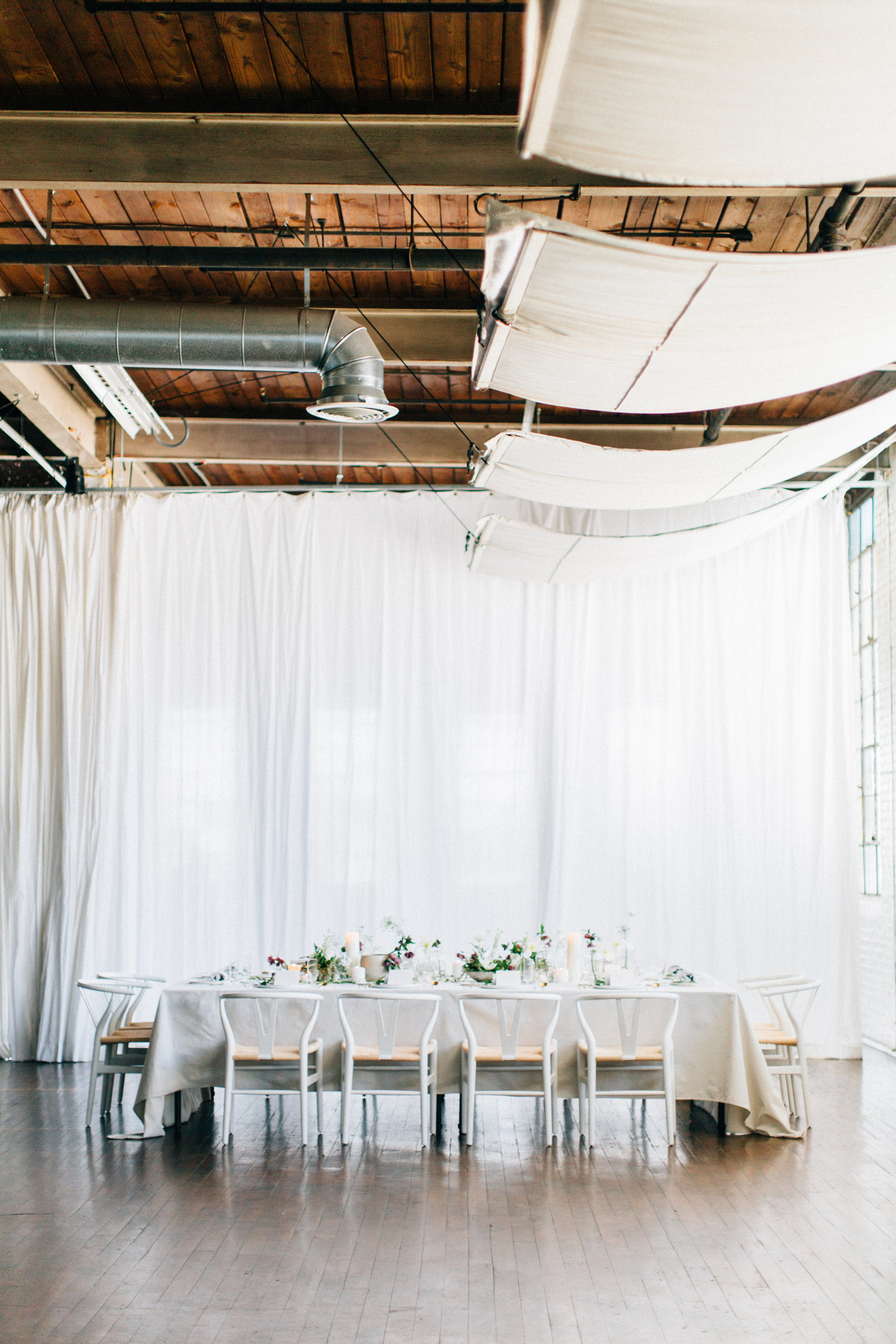Modern and Minimal Indoor Wedding Reception | Simply Charming Socials | Atlanta Wedding Planner