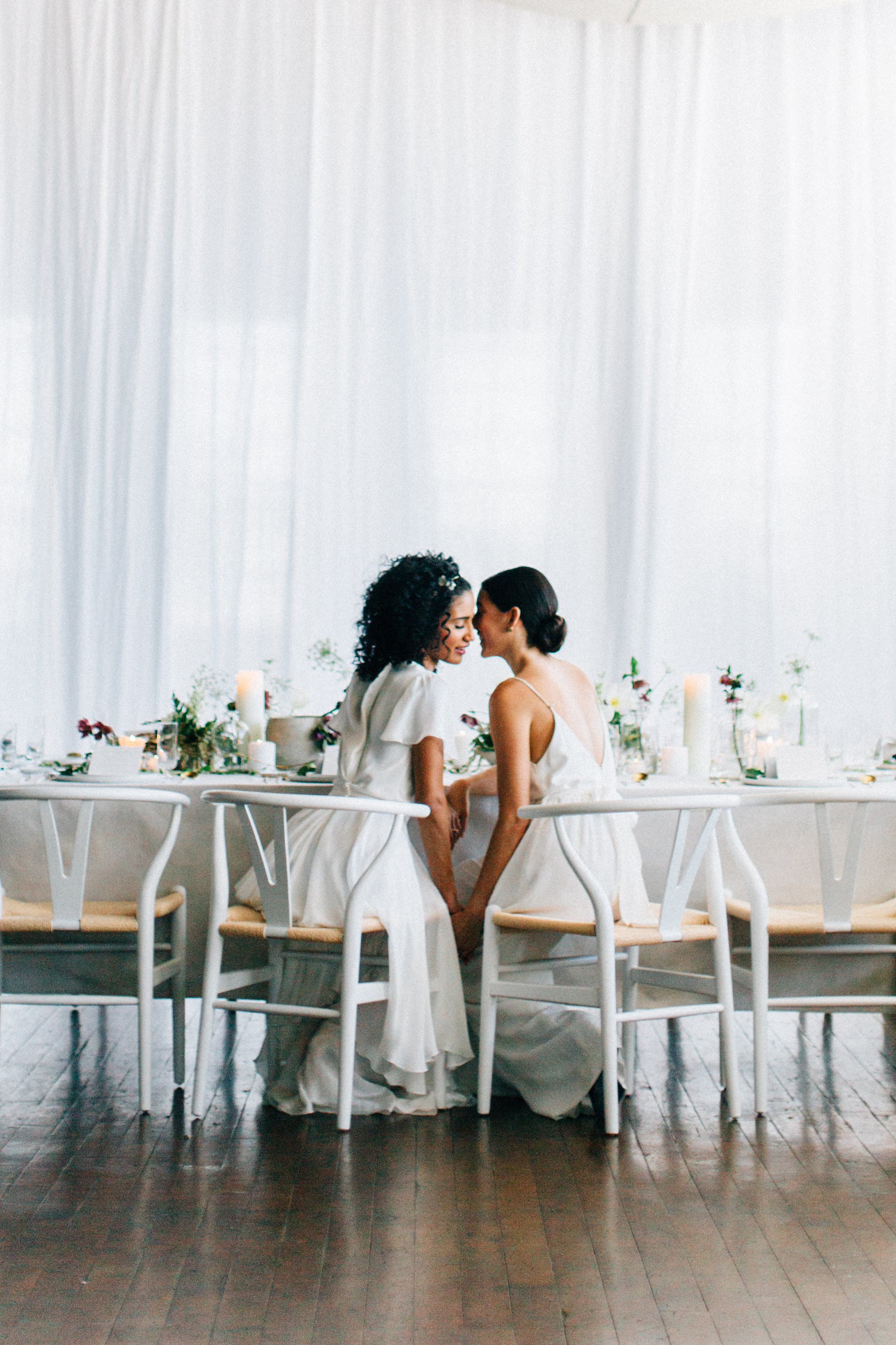Modern and Minimal, Same-Sex Bridal Portraits | Simply Charming Socials | Atlanta Wedding Planner