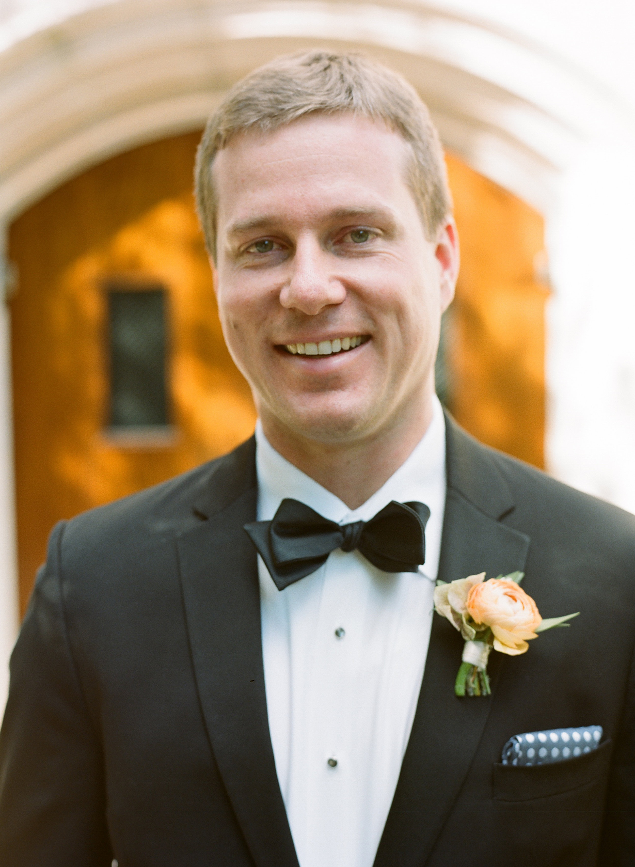 Groom in Black Tux with Bowtie | Simply Charming Socials | Atlanta Wedding Planner