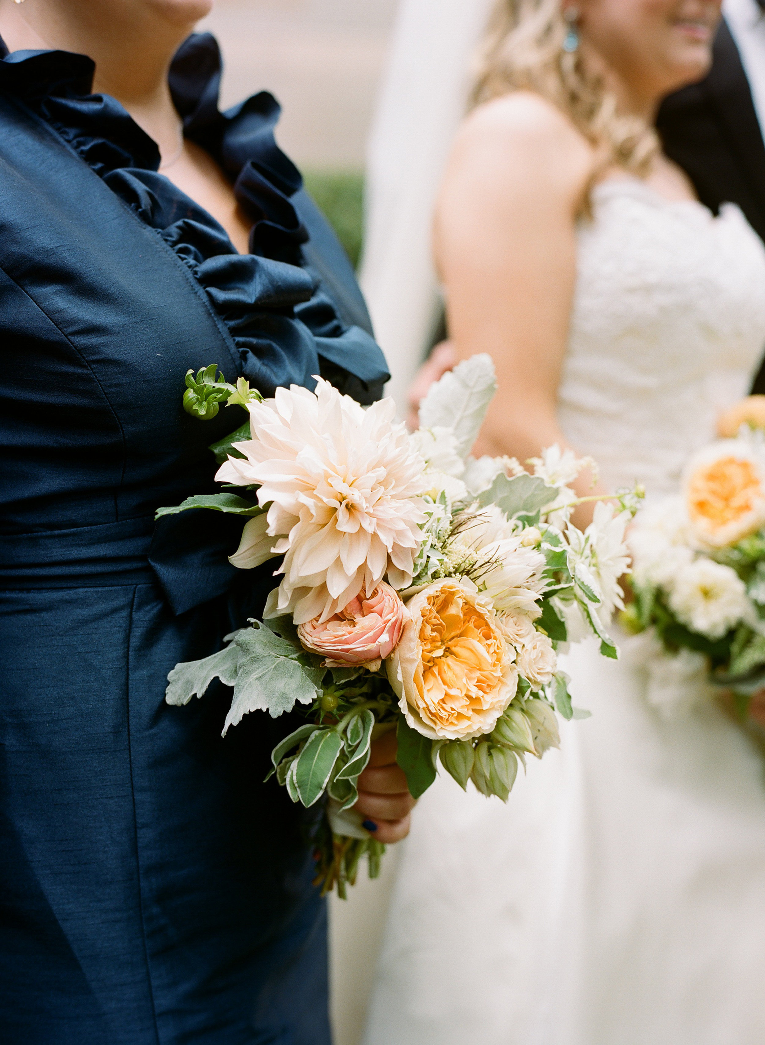 Peach, Blush, and White Floral Bouquets | Simply Charming Socials | Atlanta Wedding Planner