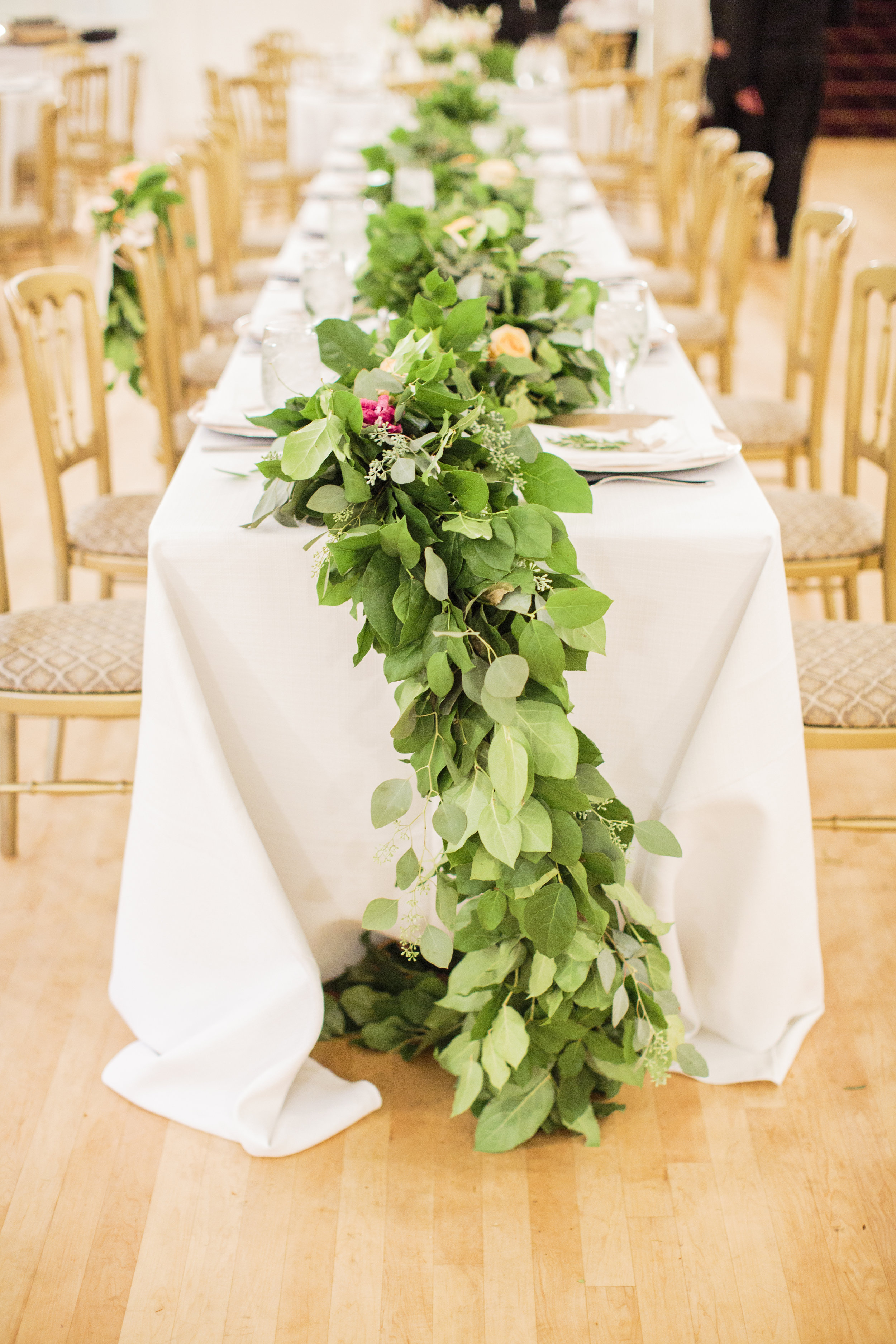 Lush Greenery Table Runner | Simply Charming Socials | Atlanta Wedding Planner