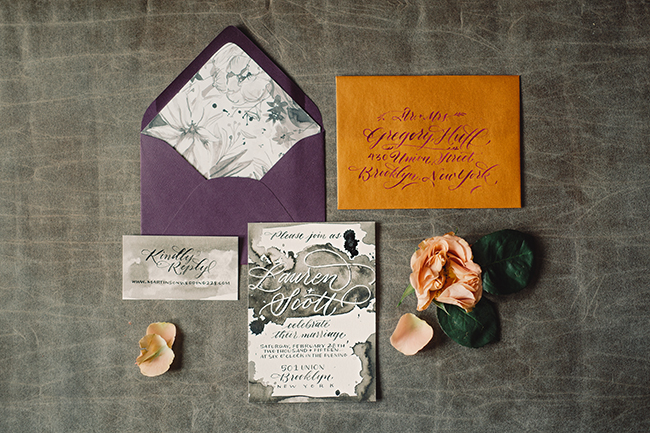 Invitation Suite for Moody Gotham Inspired NYC Wedding | Simply Charming Socials | Atlanta Wedding Planner