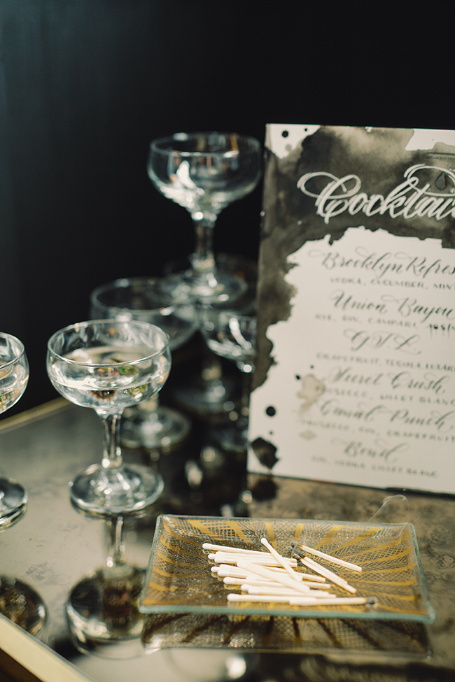 Watercolor Cocktail Menu | Atlanta Wedding Planner