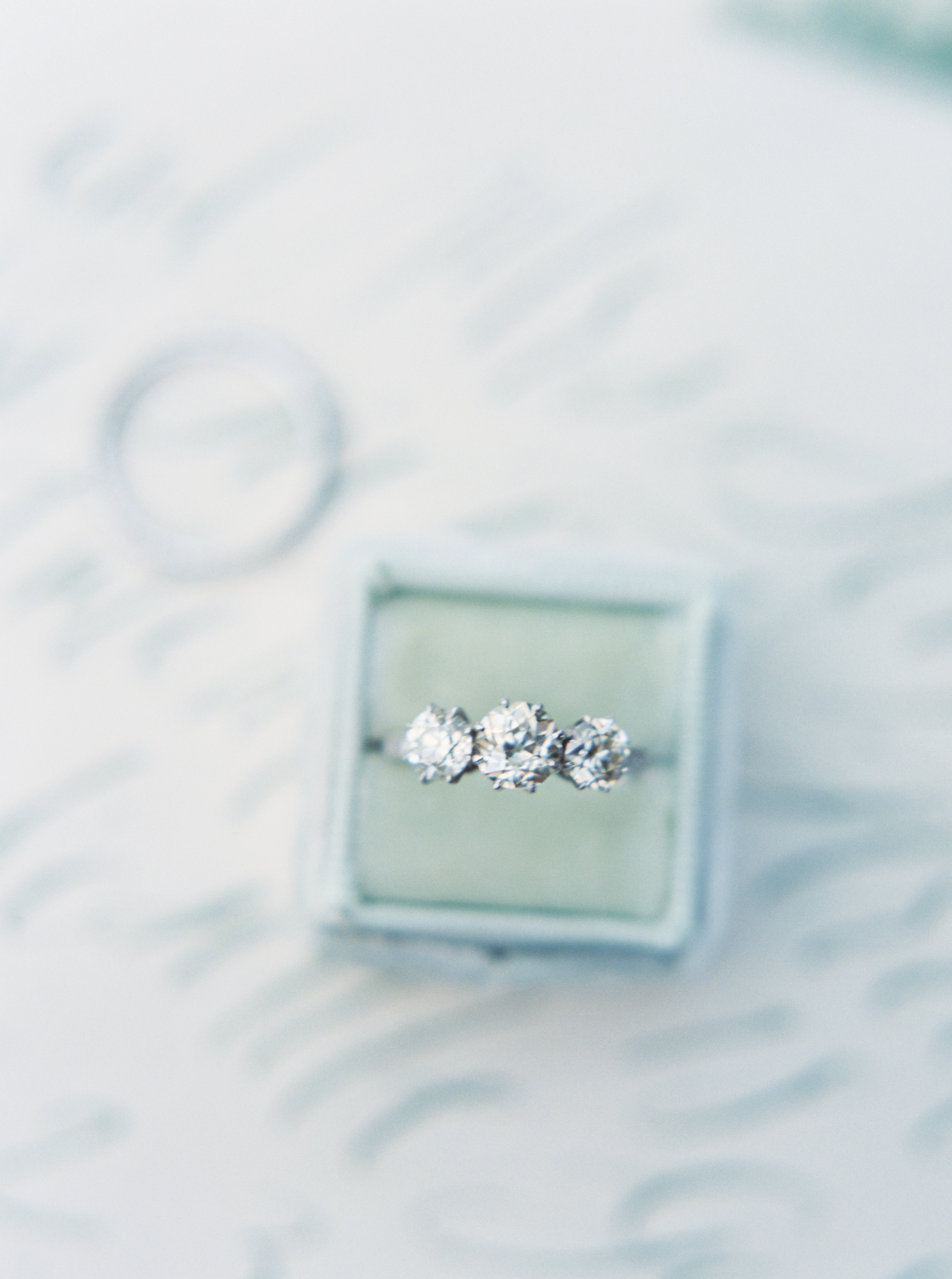 Engagement Ring and Vintage Ring Box | Simply Charming Socials | Atlanta Wedding Planner