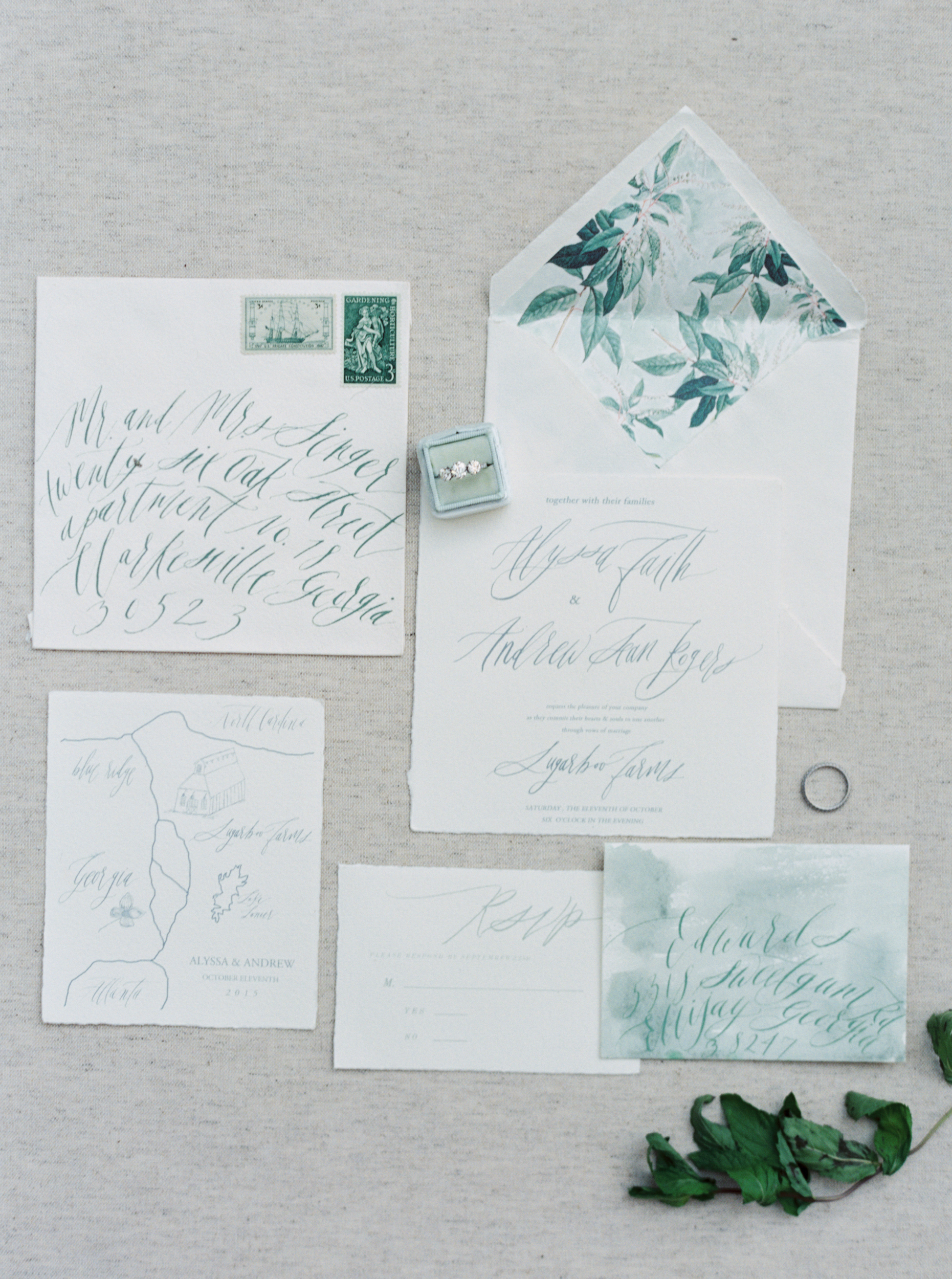 Wedding Invitations and Calligraphy | Simply Charming Socials | Atlanta Wedding Planner