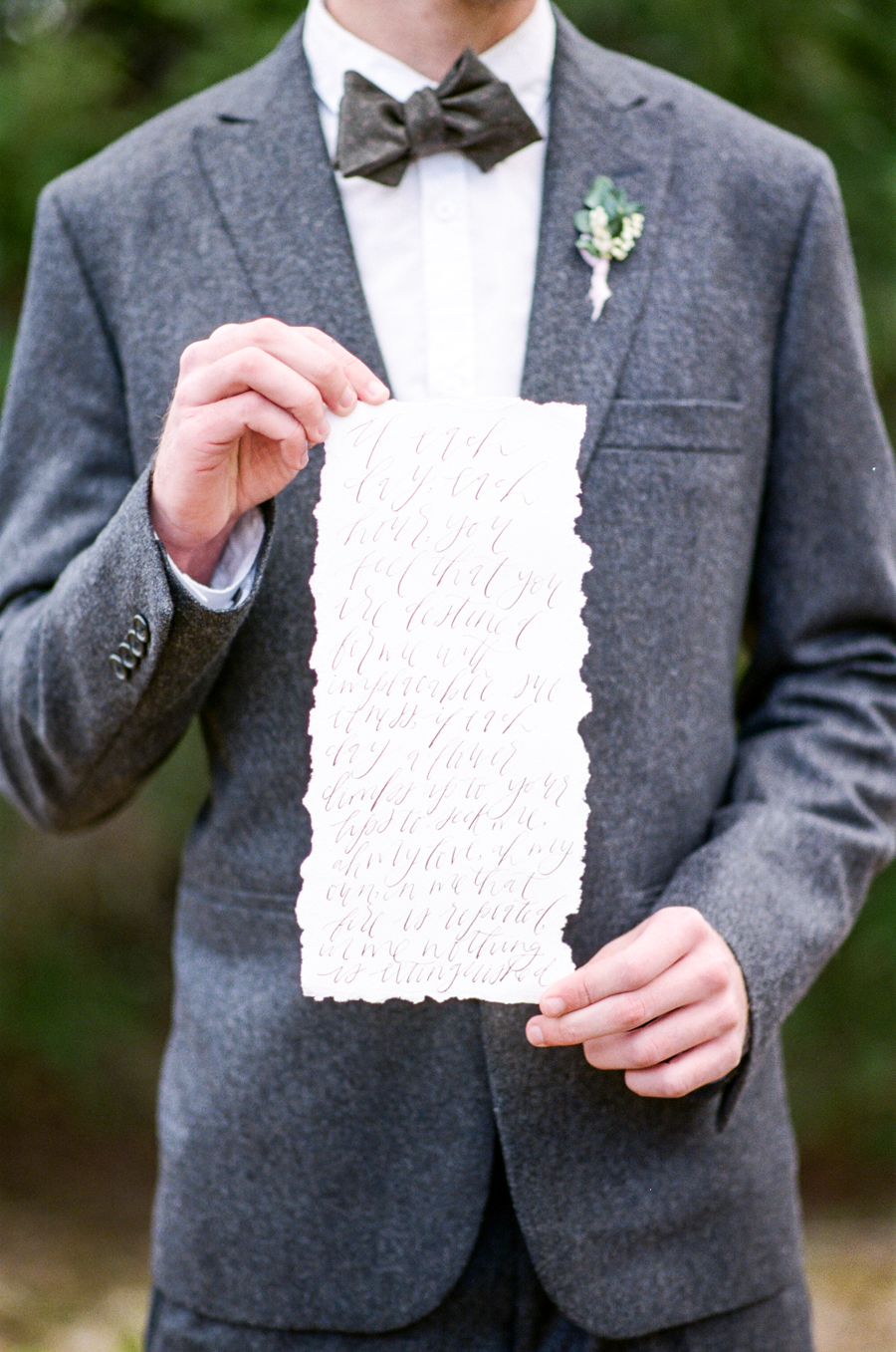 Calligraphy Vows | Simply Charming Socials | Atlanta Wedding Planner