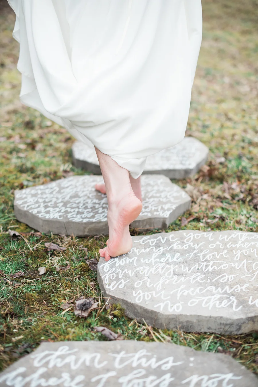 Calligraphy Stepping Stones | Simply Charming Socials | Atlanta Wedding Planner