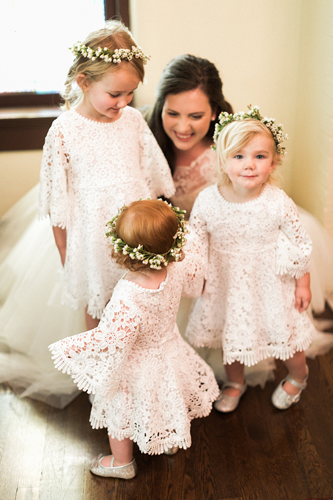 Flower Girls with Flower Crowns | Simply Charming Socials | Atlanta Wedding Planner