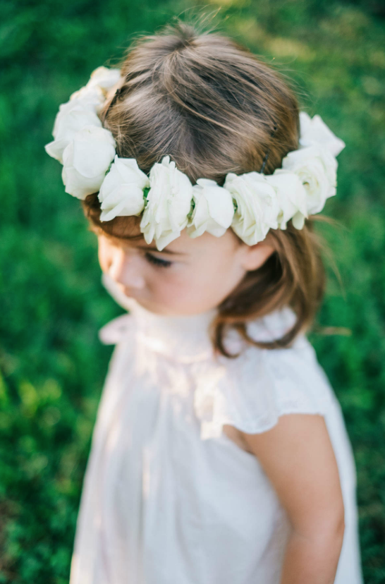 Flower Crown for Flower Girl | Simply Charming Socials | Atlanta Wedding Planner