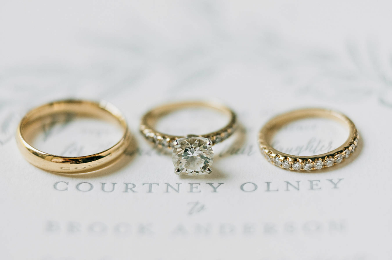 Oval Engagement Ring &amp; Wedding Bands | Simply Charming Socials | Atlanta Wedding Planner