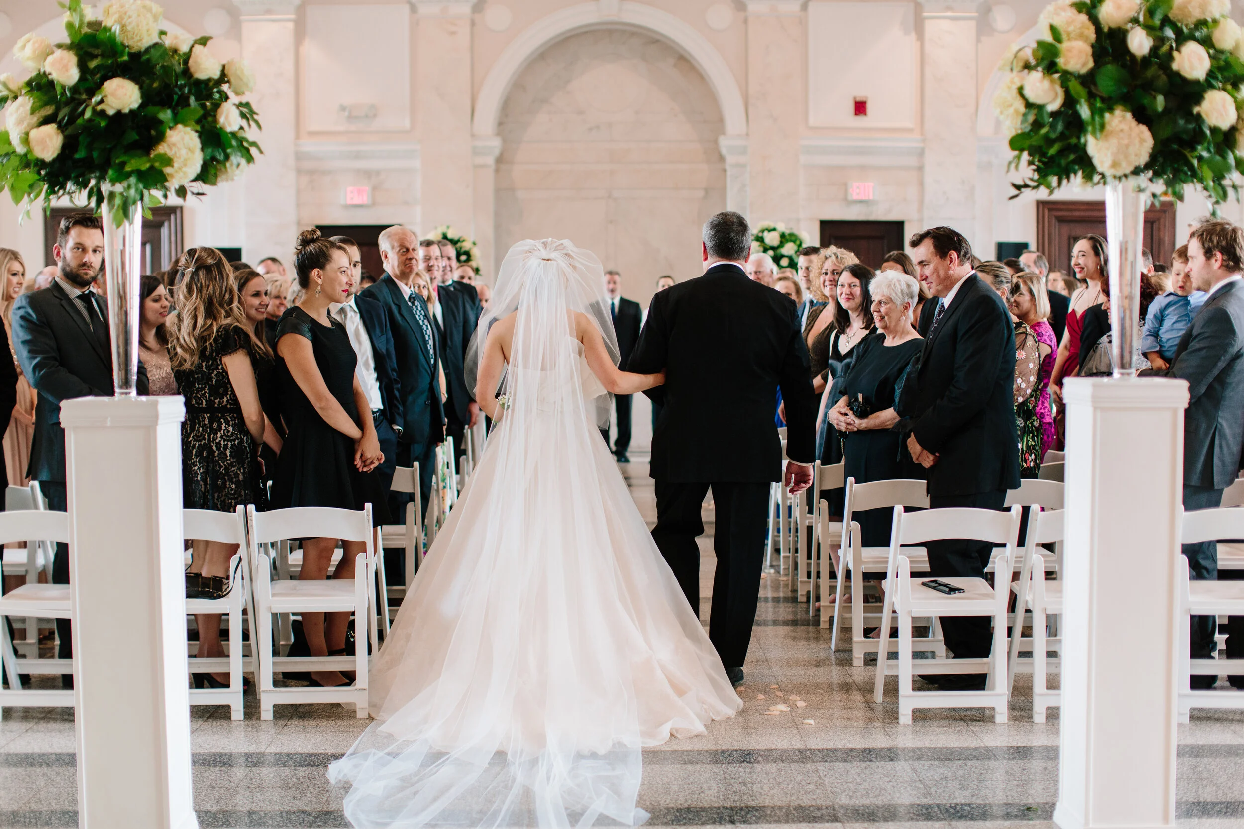 Bride and Father walking down Aisle | Simply Charming Socials | Atlanta Wedding Planner