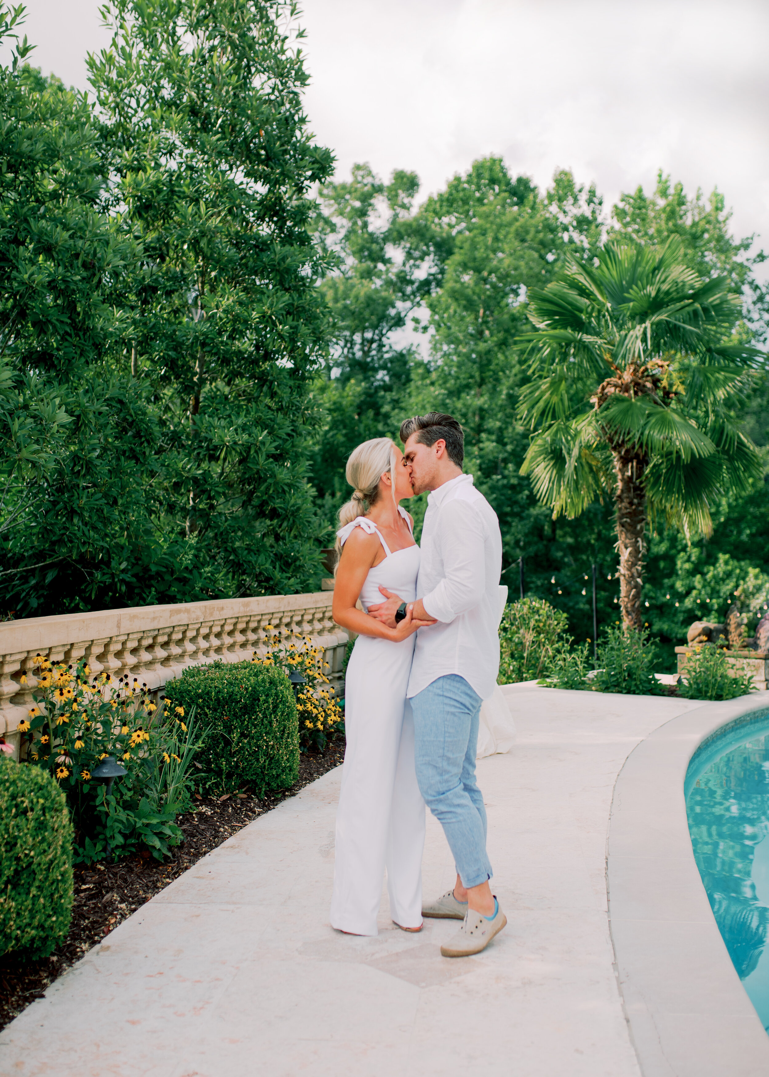 Poolside Engagement Photos | Simply Charming Socials | Atlanta Event Planner