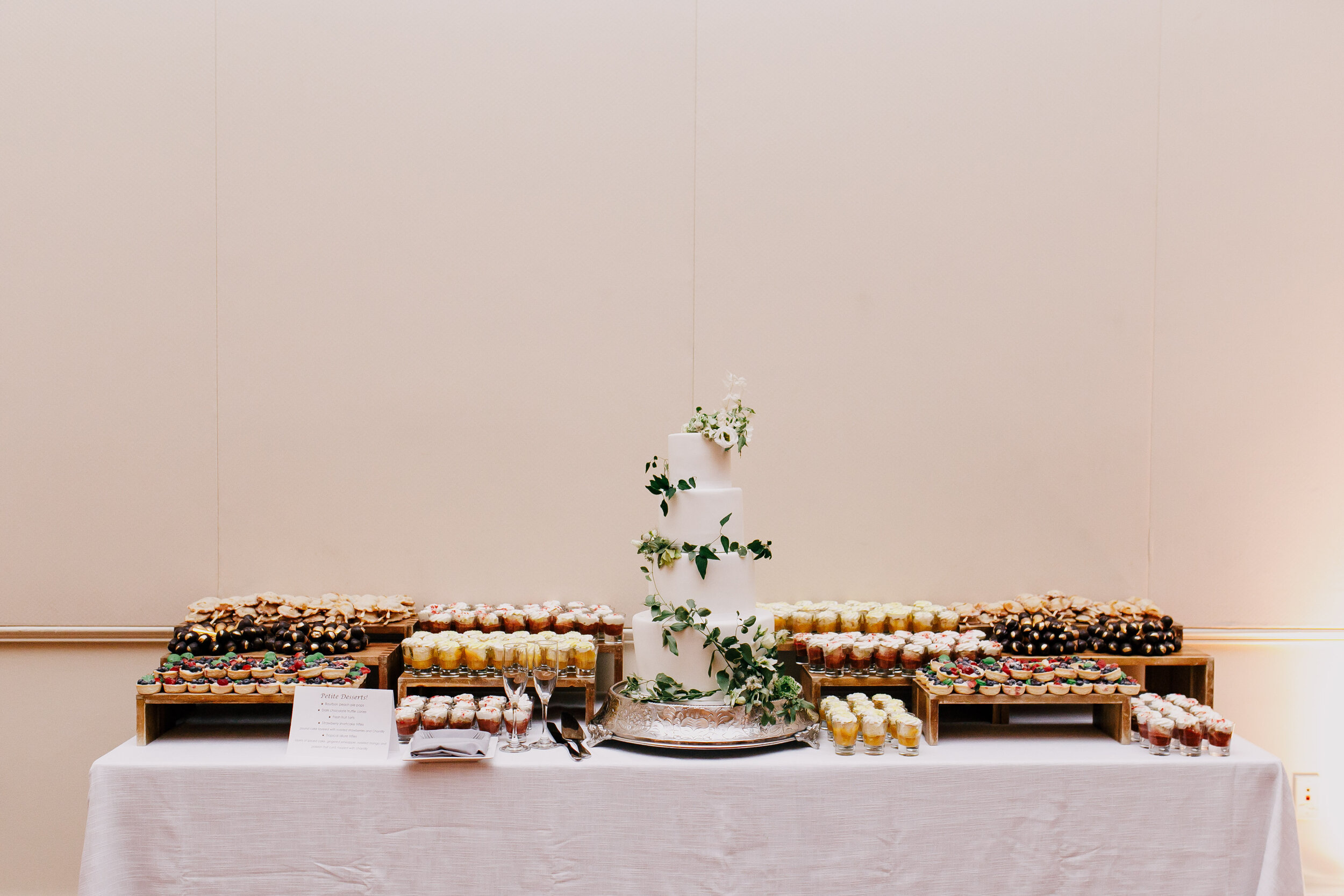 Modern Dessert and Cake Table | Simply Charming Socials | Atlanta Wedding Planner