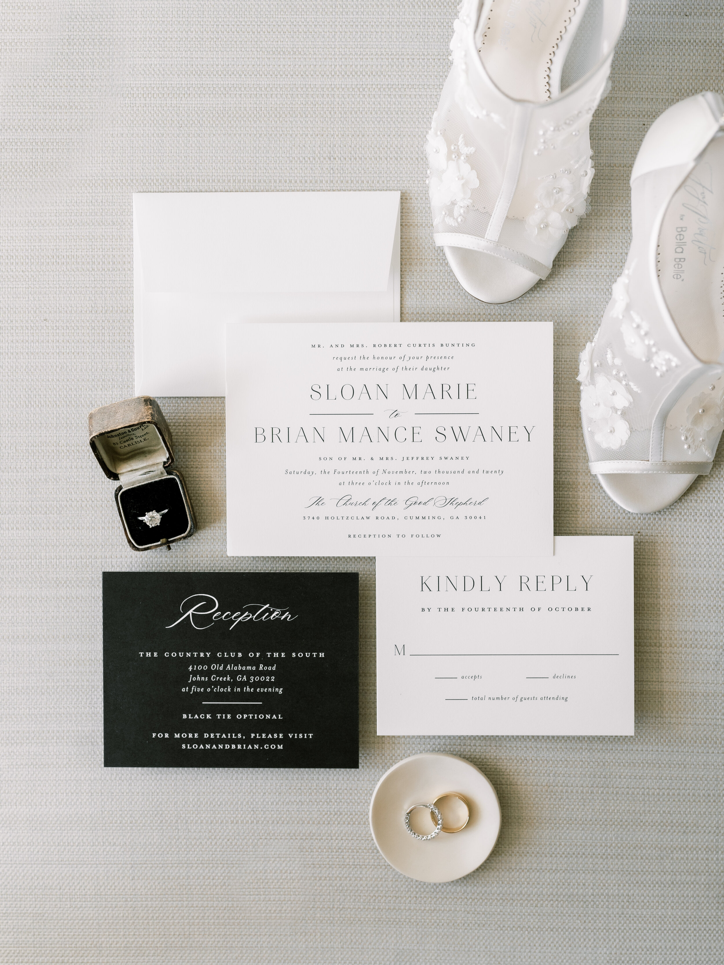 Black and White Invitation Suite | | Simply Charming Socials  | Atlanta Wedding Planner